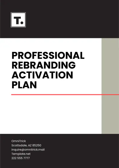 Free Professional Rebranding Activation Plan Template to Edit Online