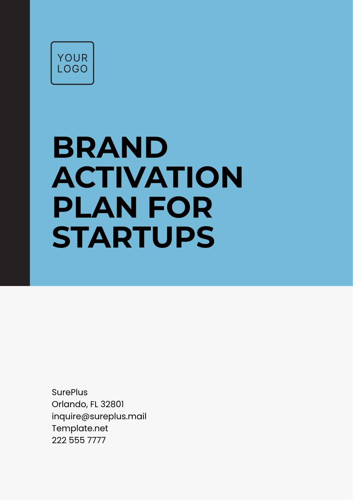 Brand Activation Plan for Startups Template - Edit Online & Download