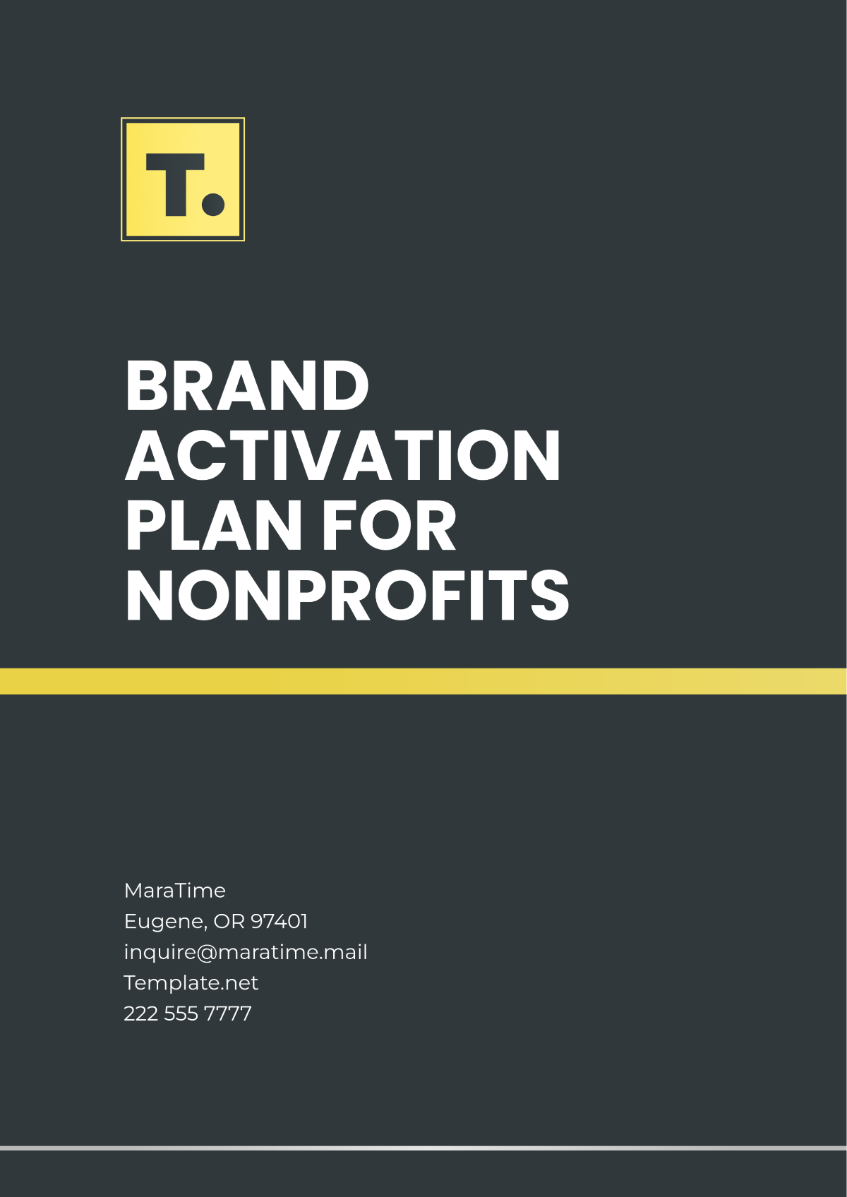 Brand Activation Plan for Nonprofits Template - Edit Online & Download