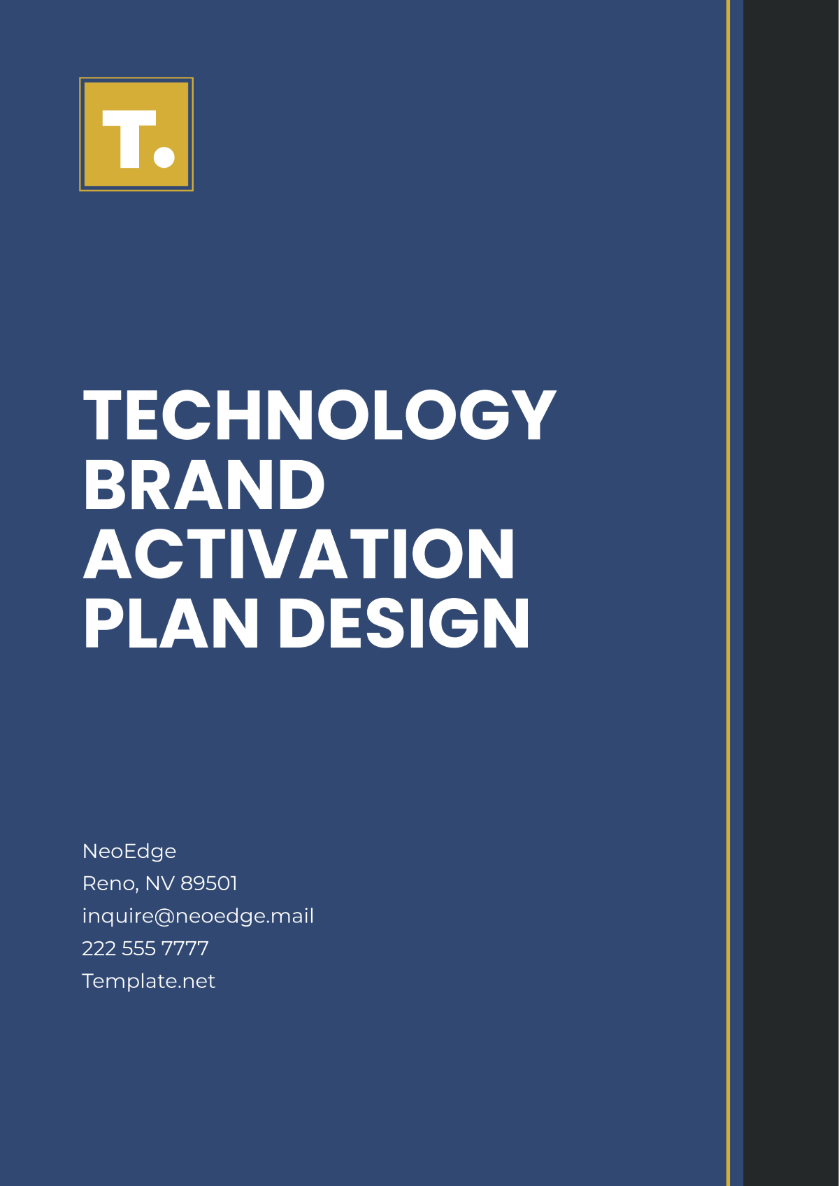 Technology Brand Activation Plan Design Template - Edit Online & Download