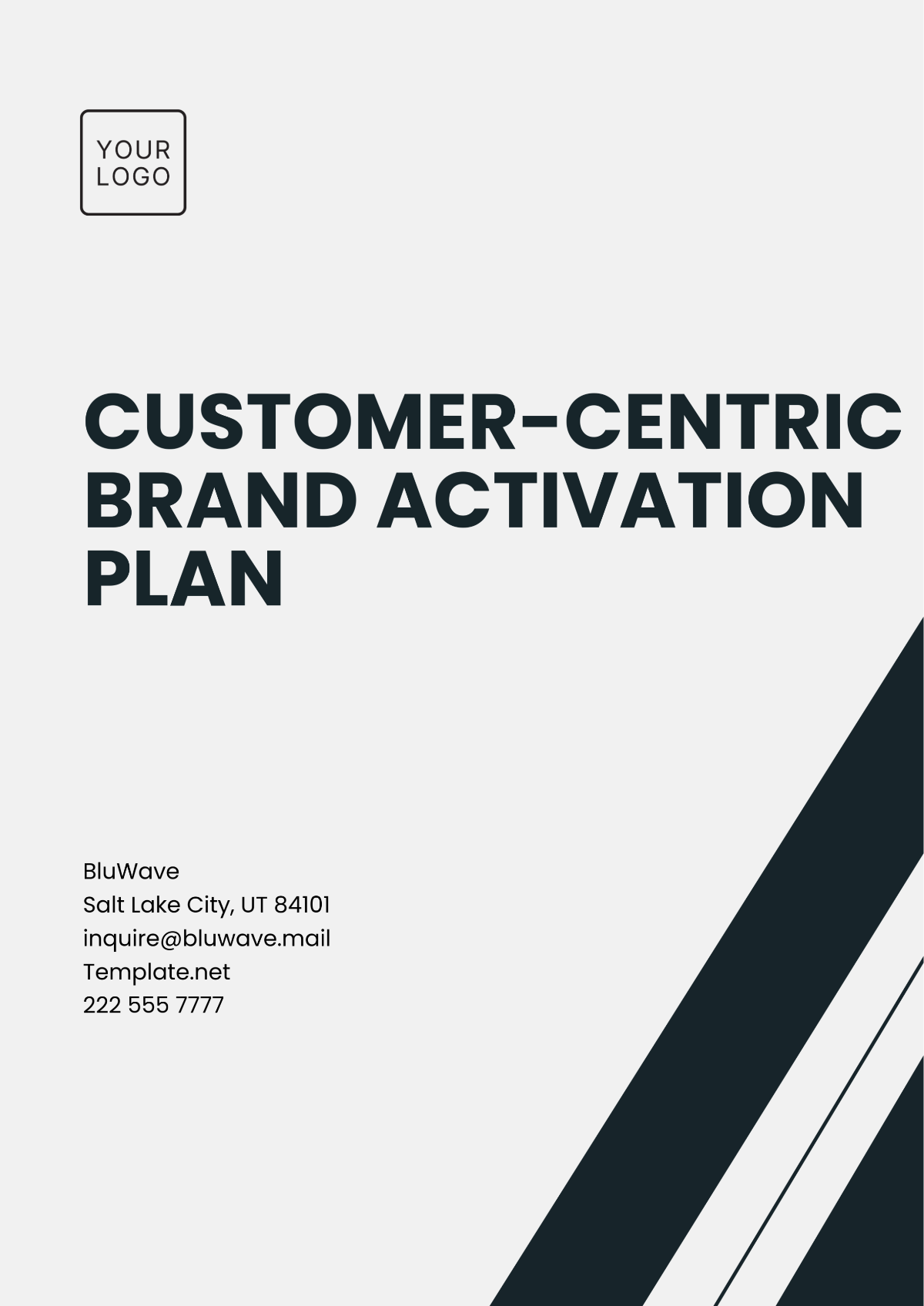 Customer-Centric Brand Activation Plan Template - Edit Online & Download