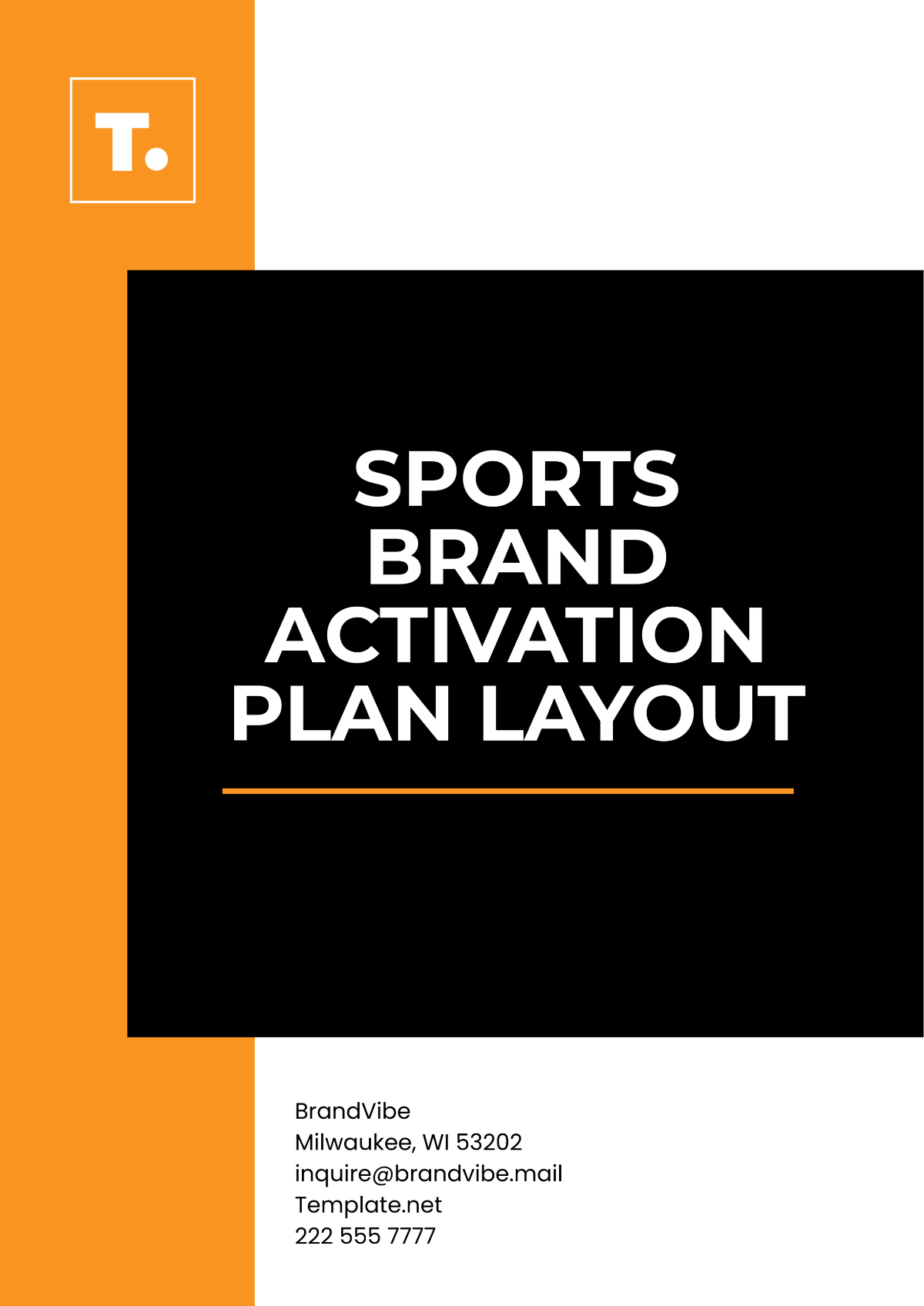 Sports Brand Activation Plan Layout Template - Edit Online & Download