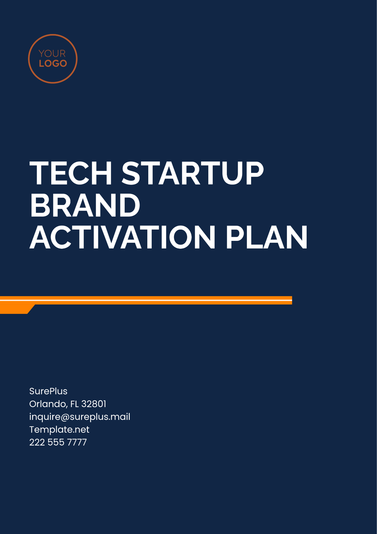 Tech Startup Brand Activation Plan Template - Edit Online & Download