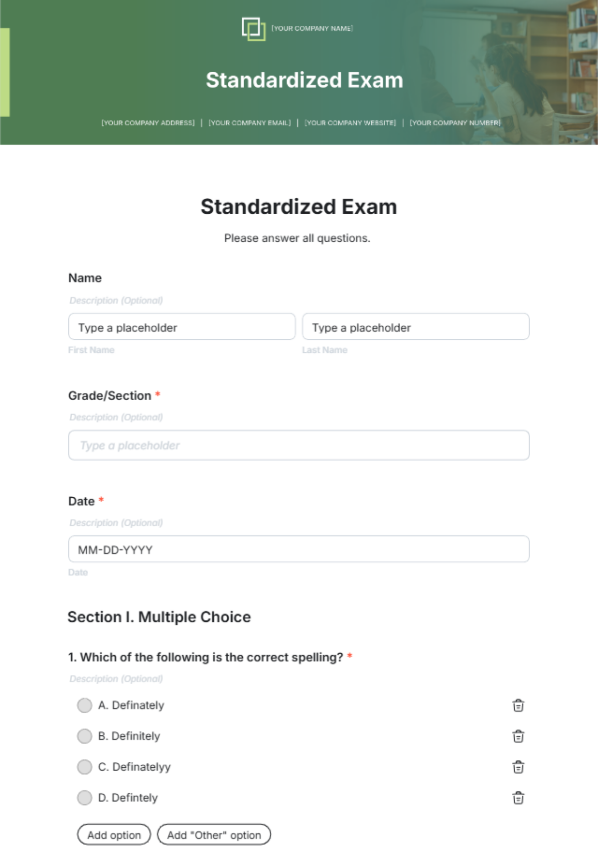 Free Exam Result Sheet Template - Edit Online & Download | Template.net