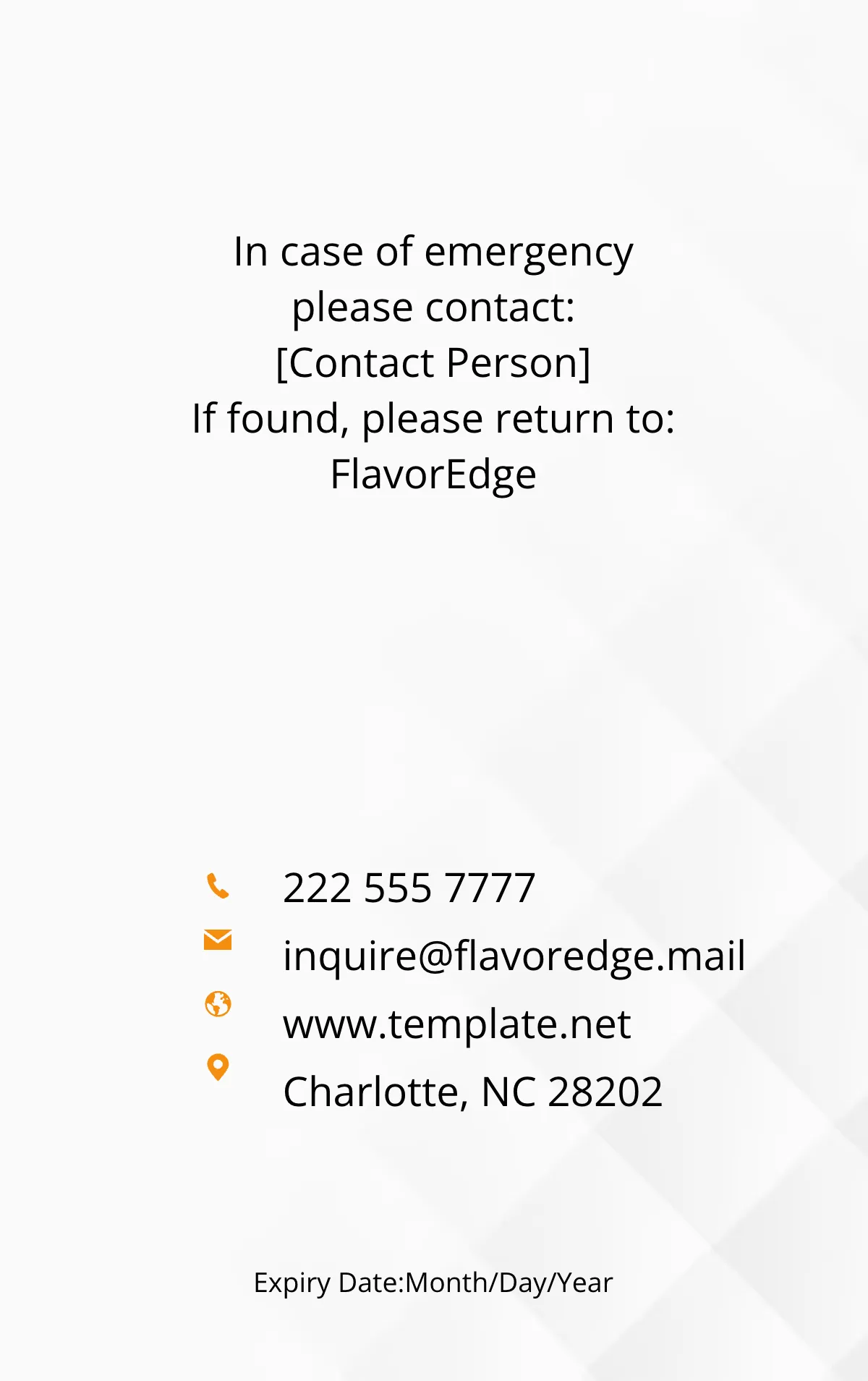 Free Chef ID Card Template to Edit Online