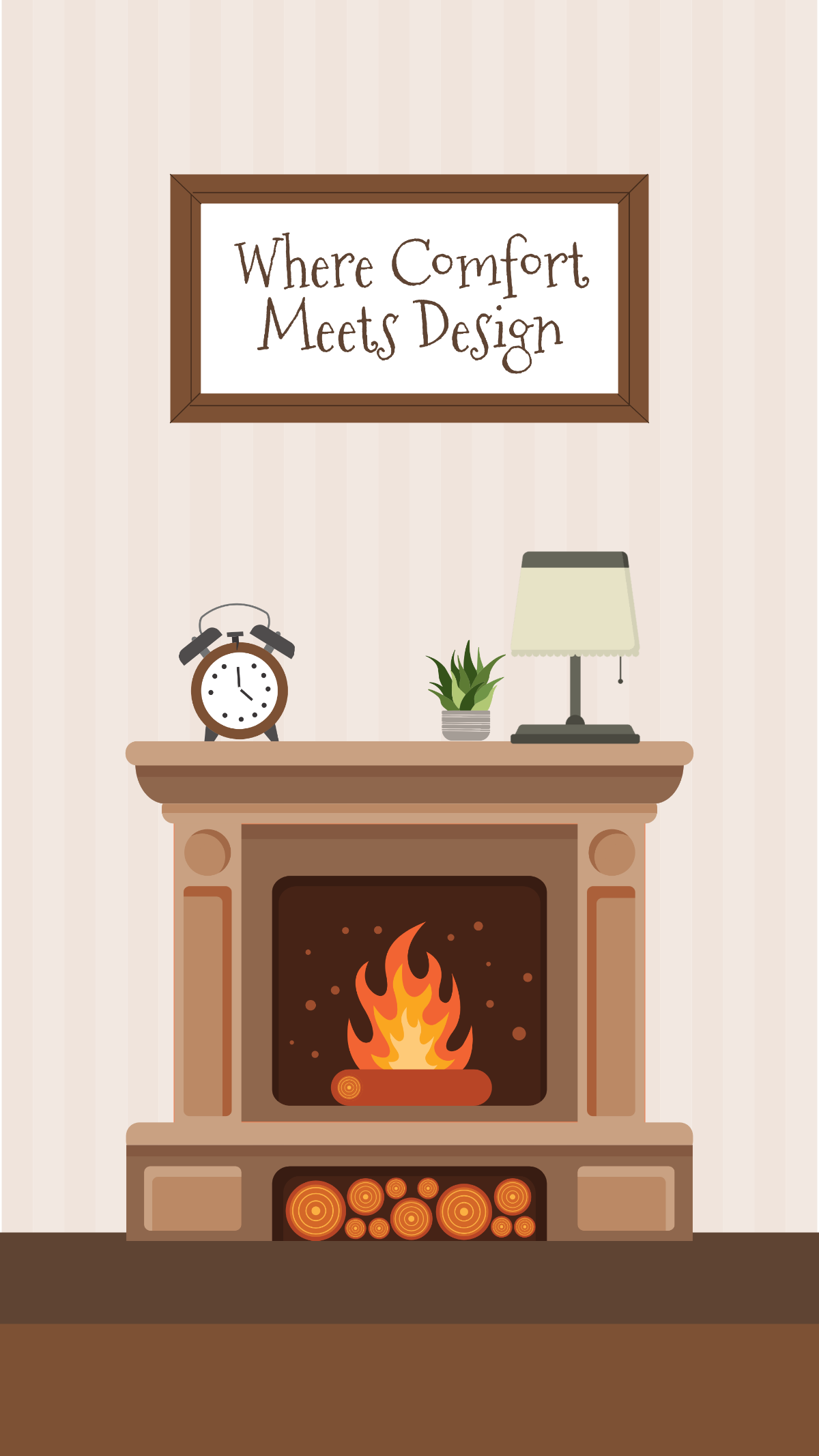 Free Fireplace Background Wallpaper Template - Edit Online & Download