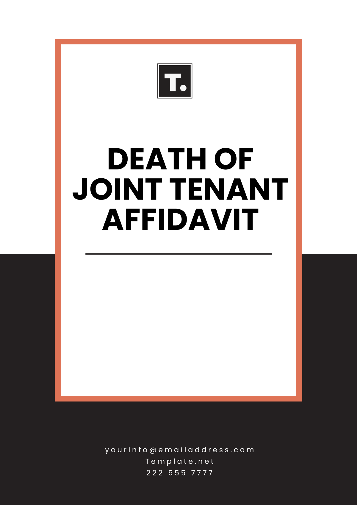 Death of Joint Tenant Affidavit Template - Edit Online & Download