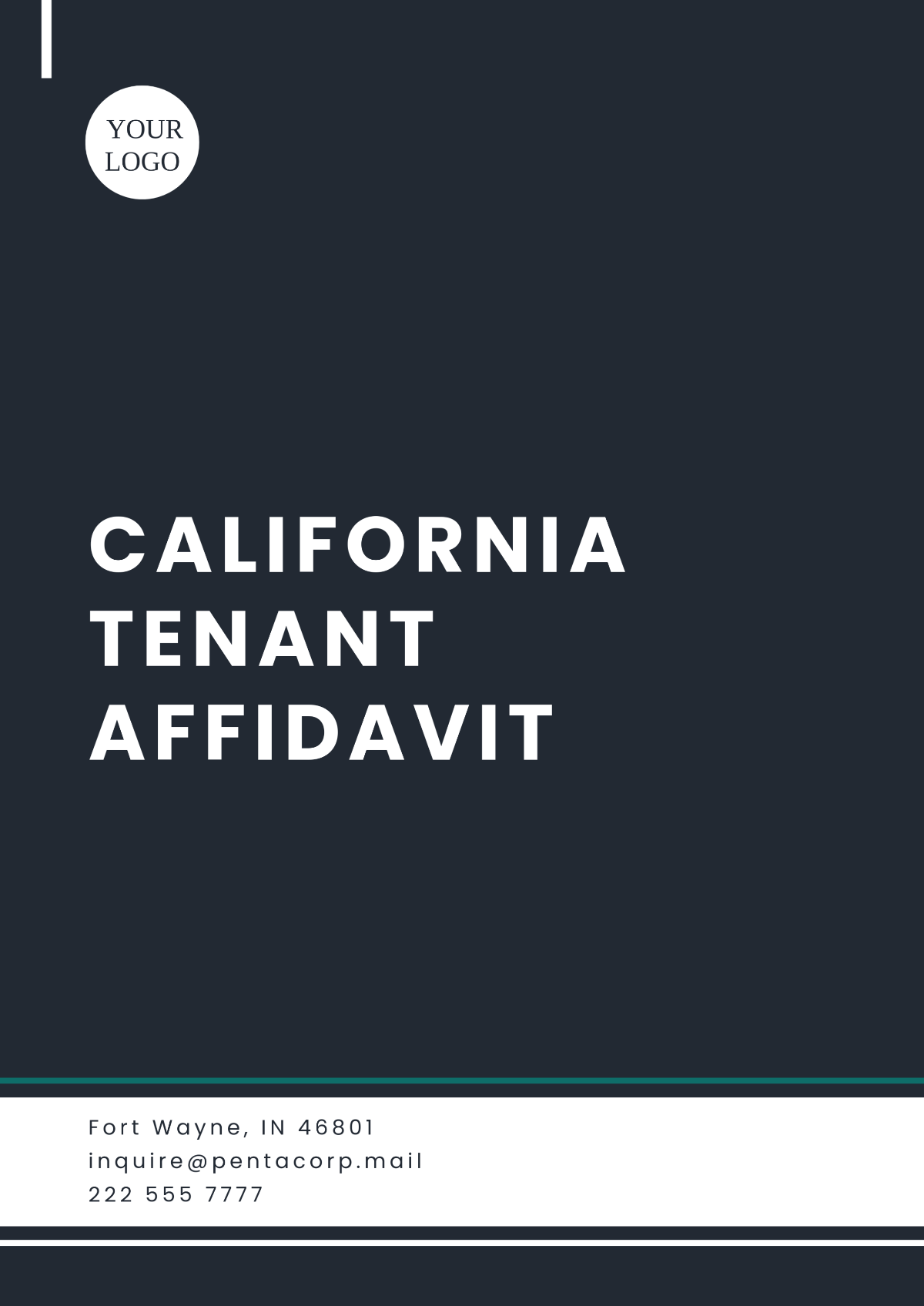 Free California Tenant Affidavit Template