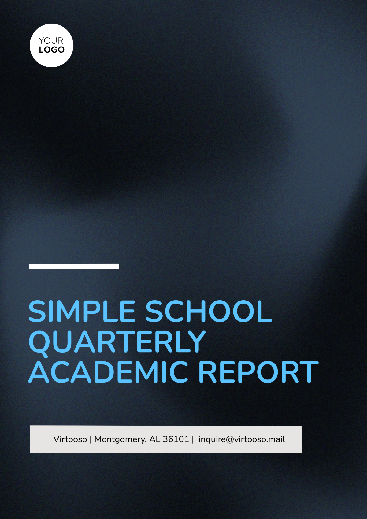 Free Simple School Quarterly Academic Report Template