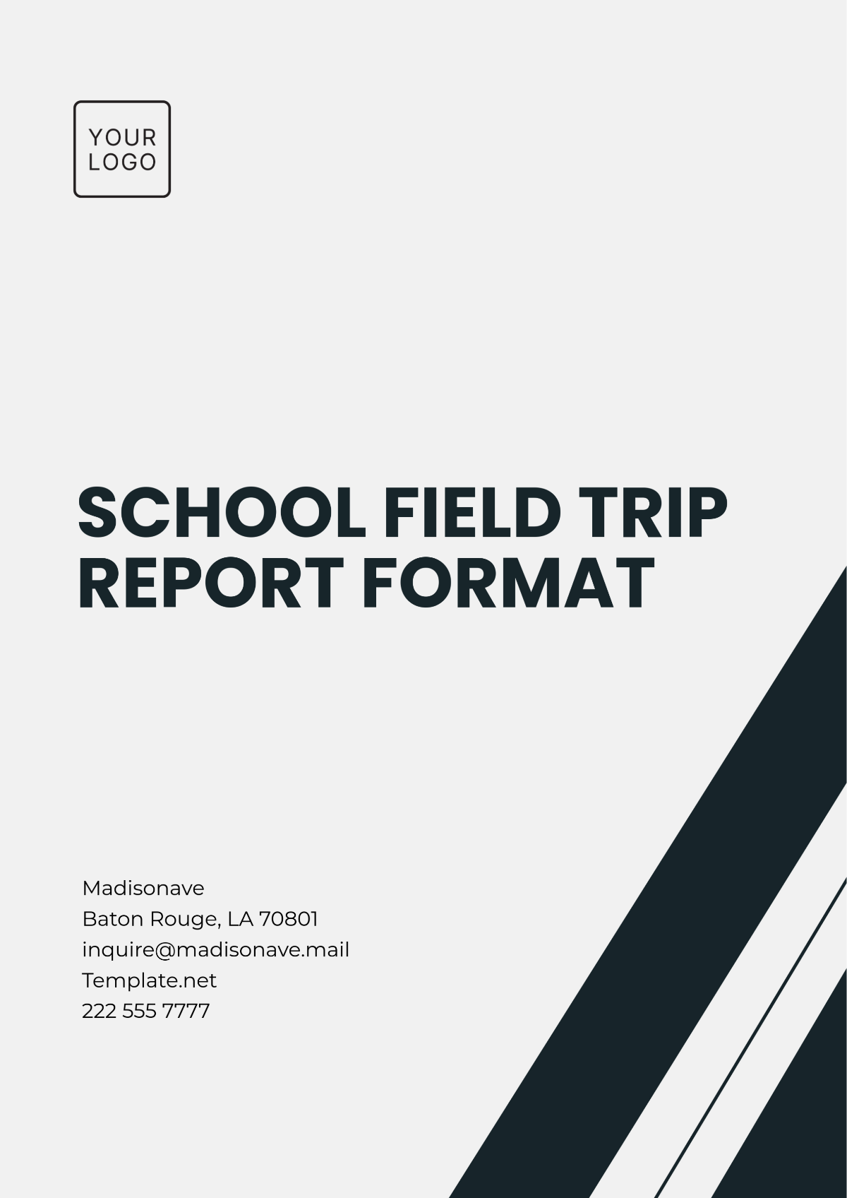 Free School Field Trip Report Format Template