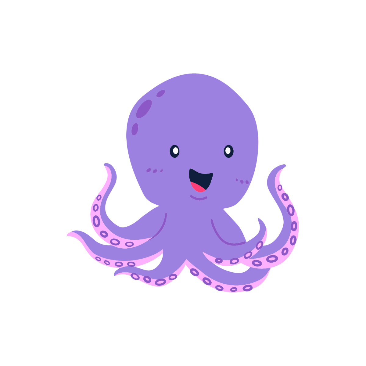 Purple Octopus Clipart  - Edit Online | Template.net