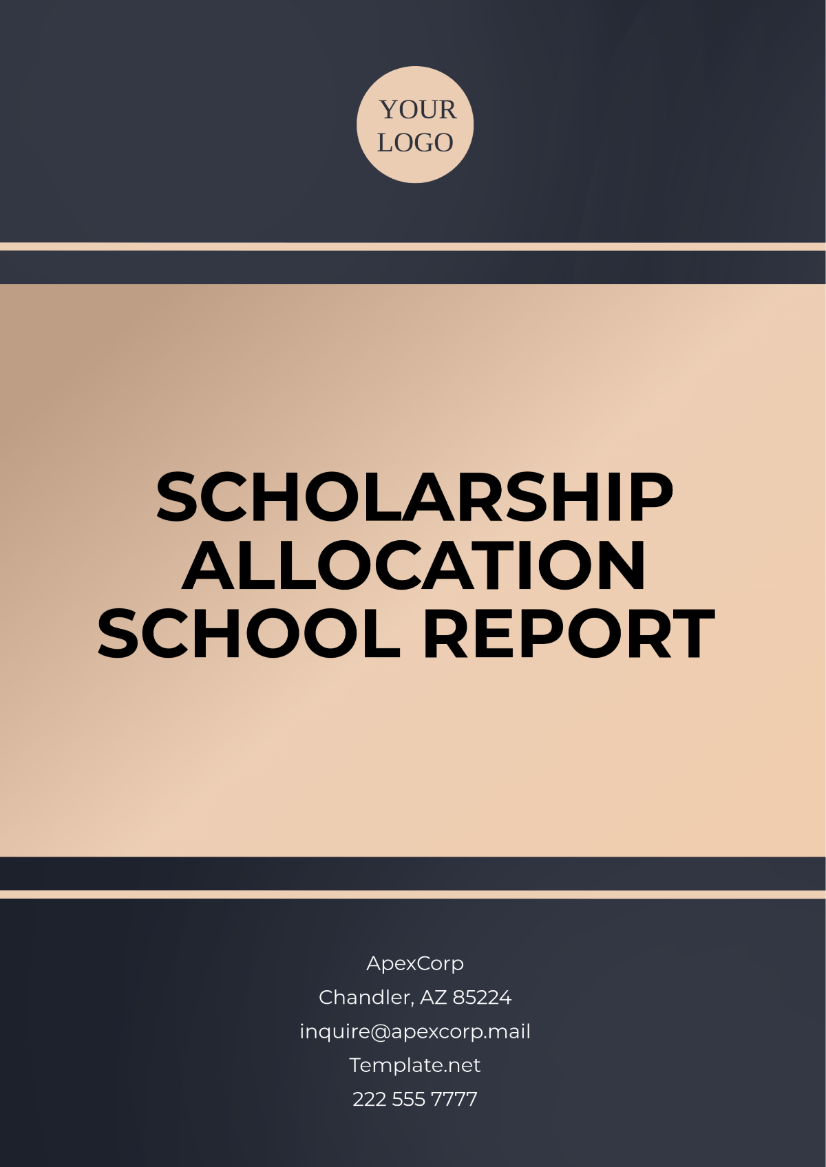 Free Scholarship Allocation School Report Template