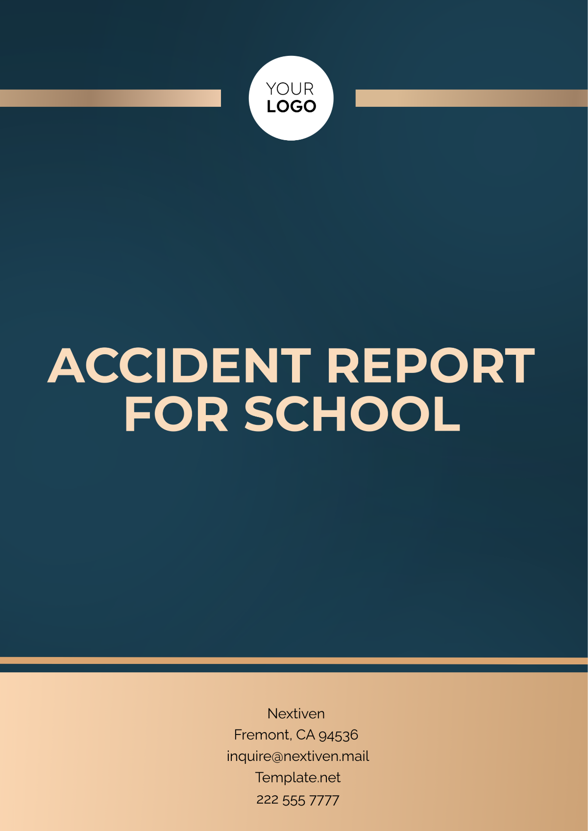 Free Accident Report for School Template