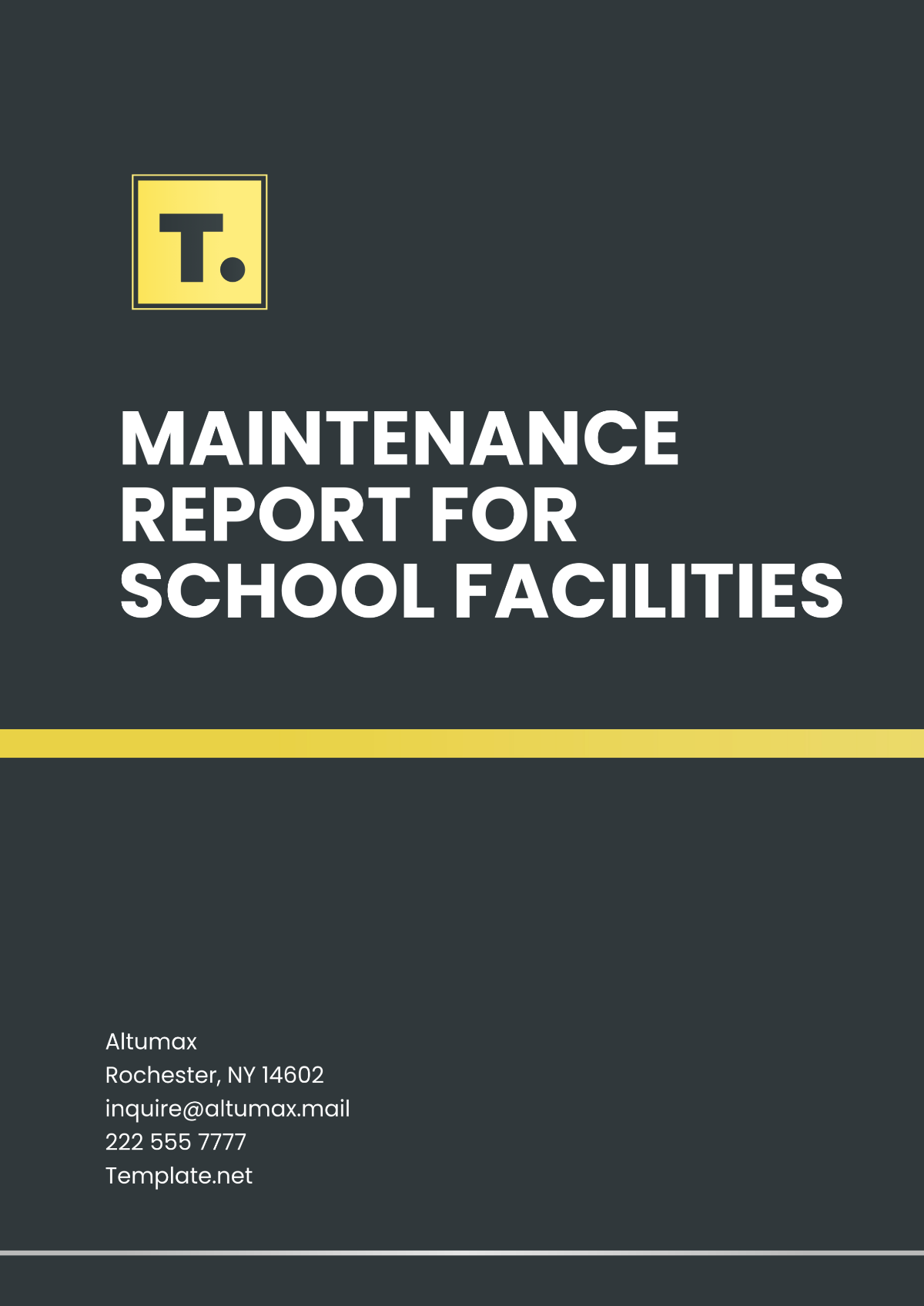 Maintenance Report for School Facilities Template - Edit Online & Download