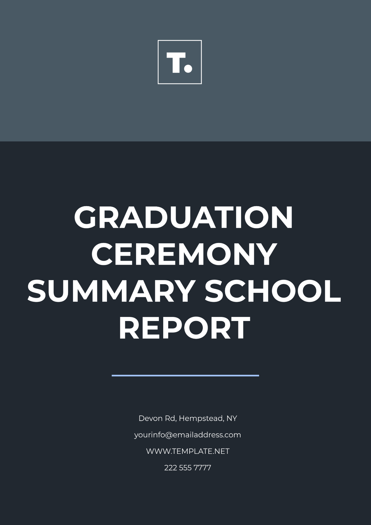 Graduation Ceremony Summary School Report Template - Edit Online & Download