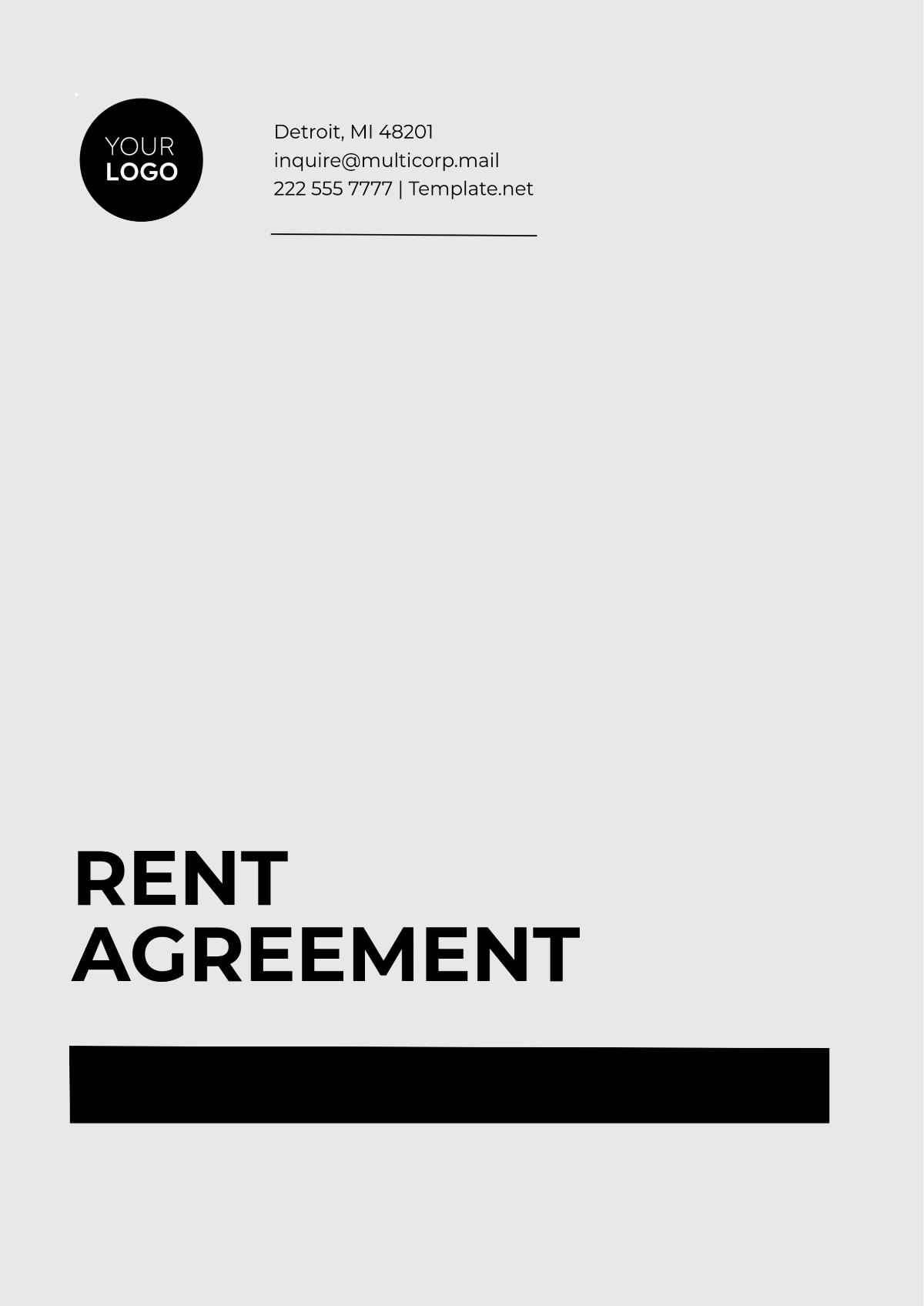 Free Rent Agreement Format Template