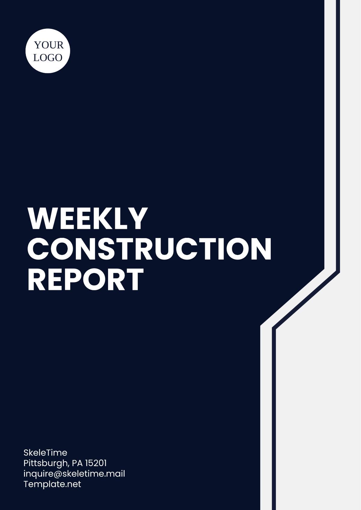 Free Weekly Construction Report Template