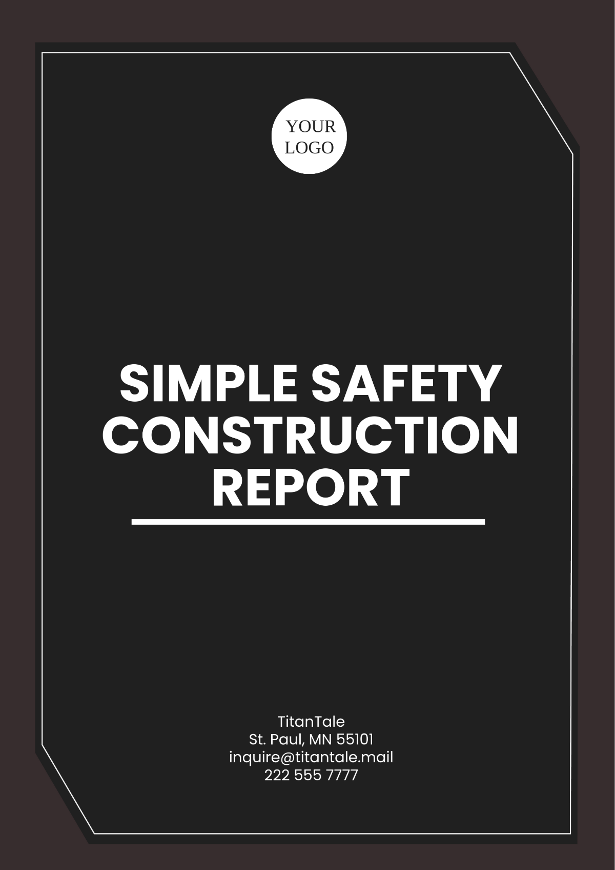 Free Simple Safety Construction Report Template