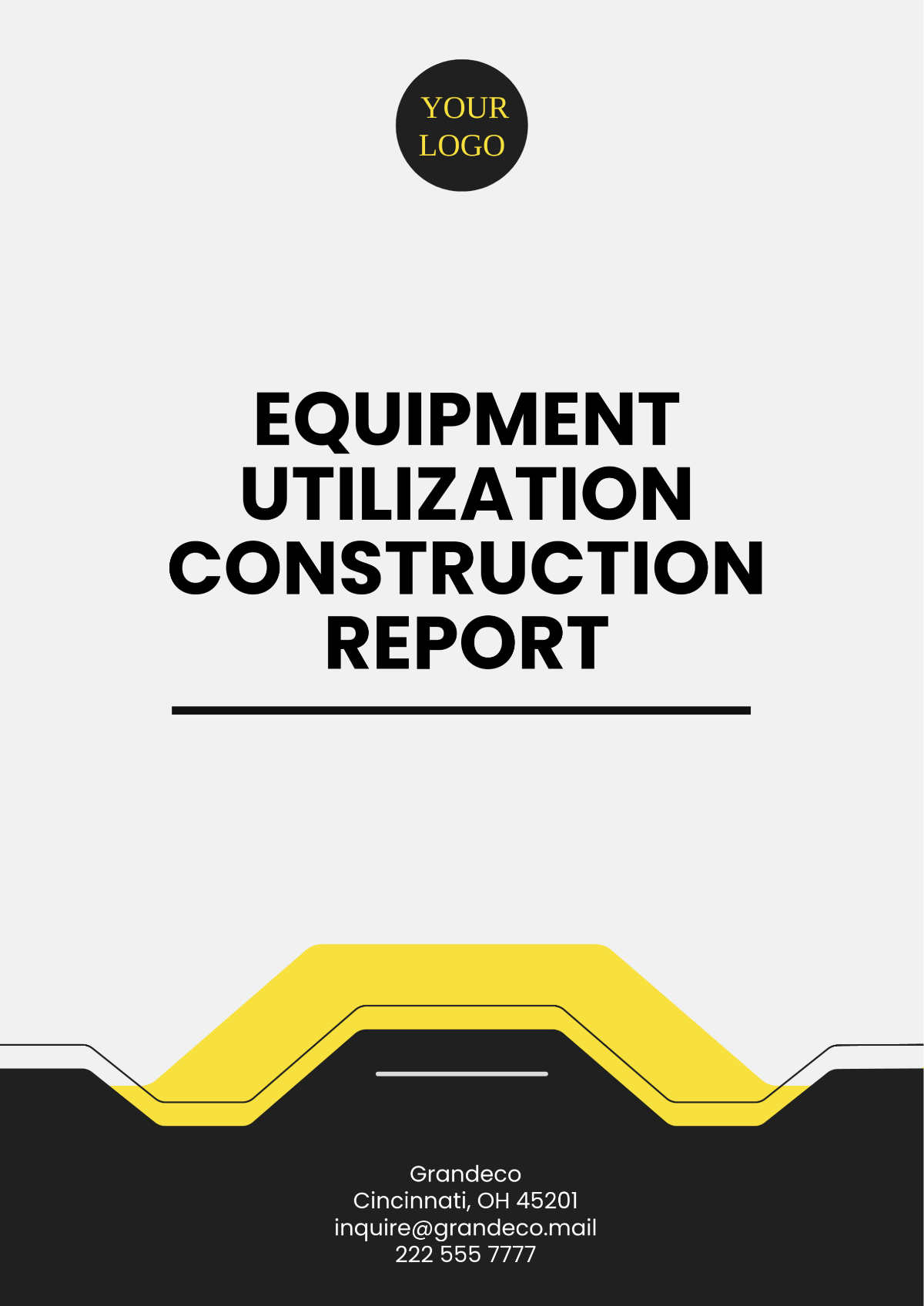 Free Equipment Utilization Construction Report Template