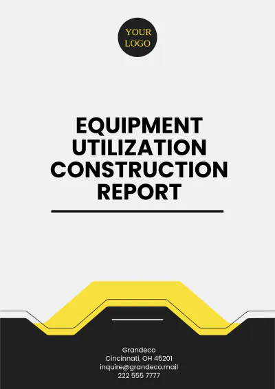 Free Equipment Utilization Construction Report Template to Edit Online