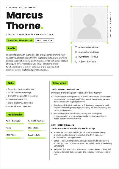 Free Printable Senior Designer ATS Resume Template, AI Resume Builder