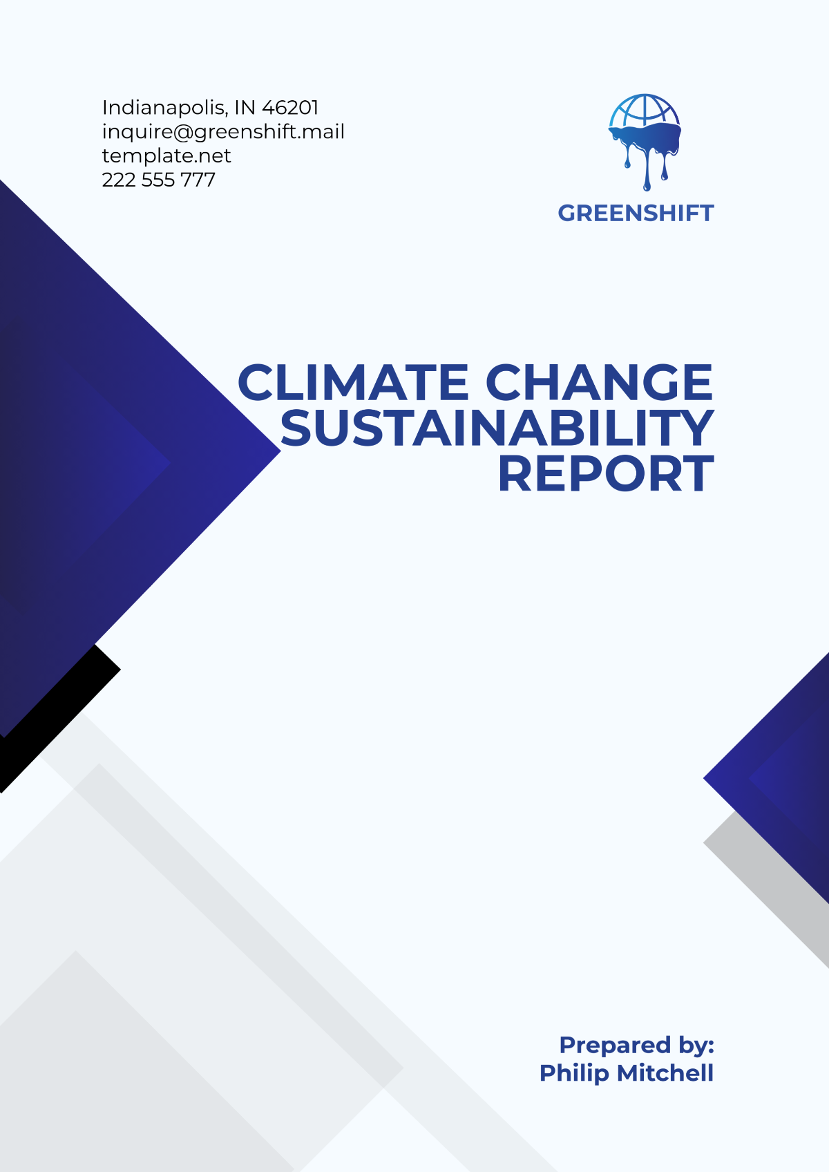 Climate Change Sustainability Report Template - Edit Online & Download