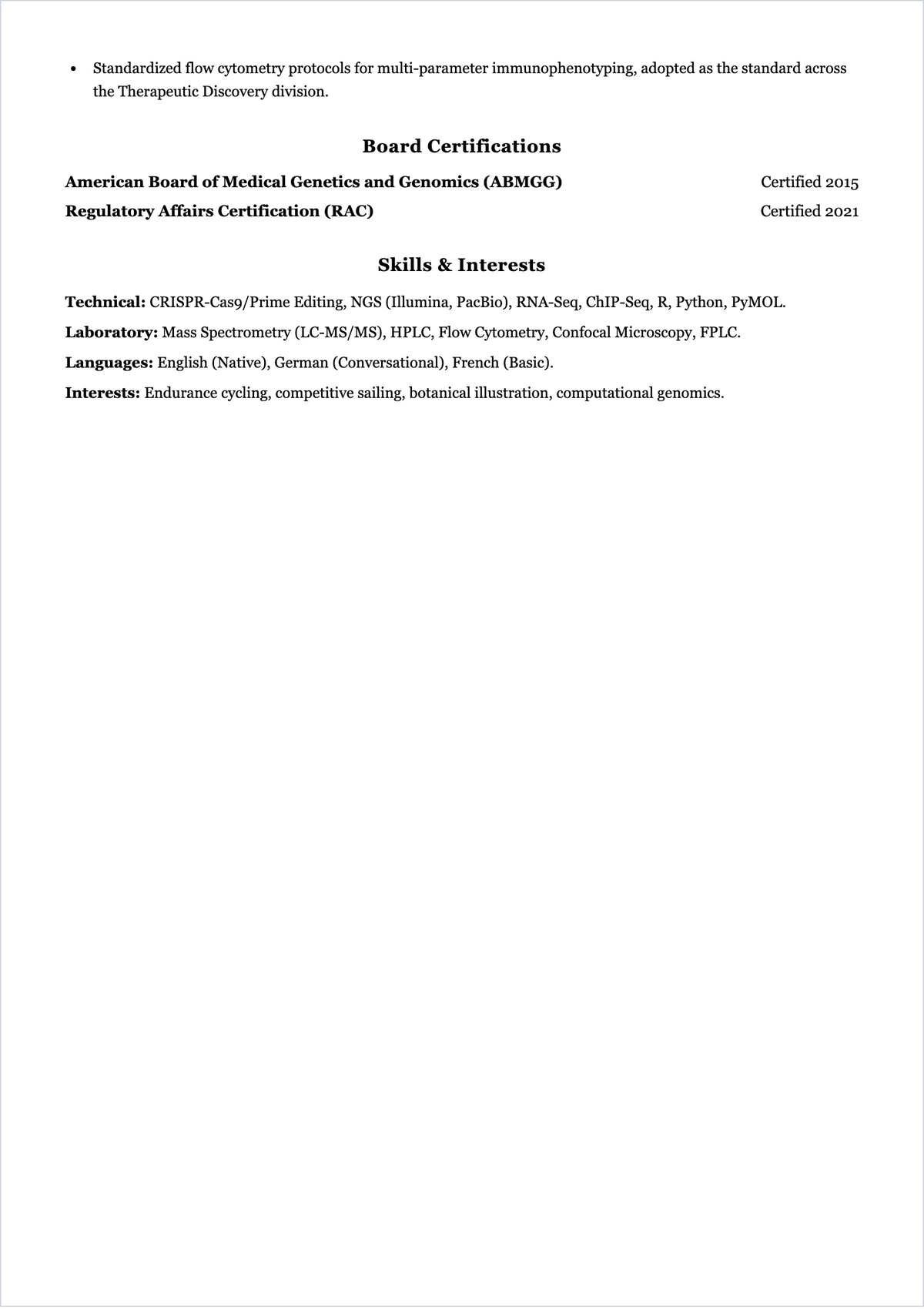 Free Senior Research Scientist ATS Resume Template, AI Resume Builder