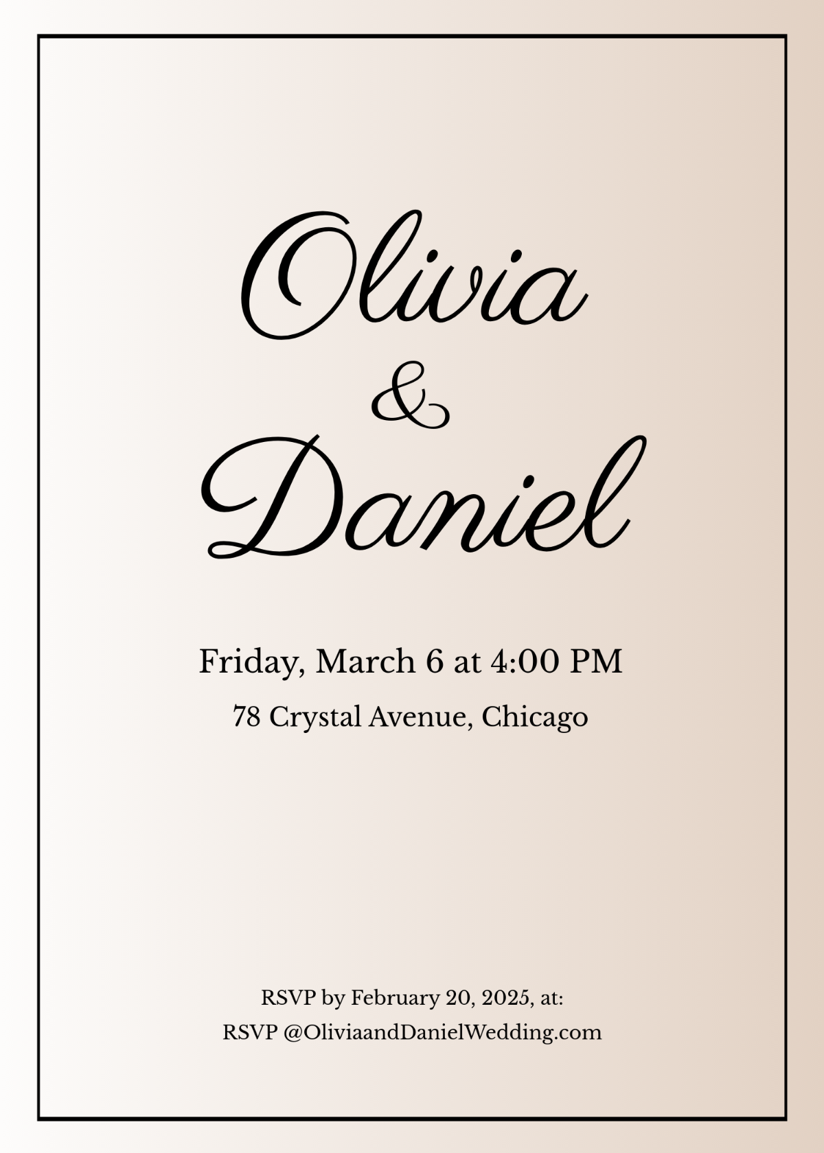 Free Minimalist Wedding Invitation Template - Edit Online & Download