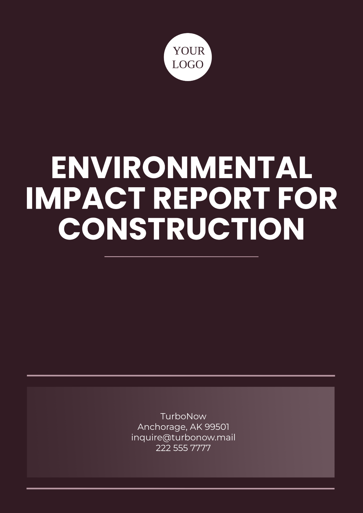 Environmental Impact Report for Construction Template - Edit Online & Download