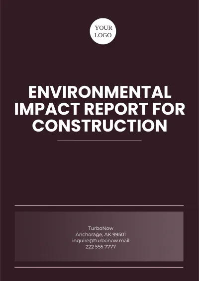 Free Environmental Impact Report for Construction Template to Edit Online