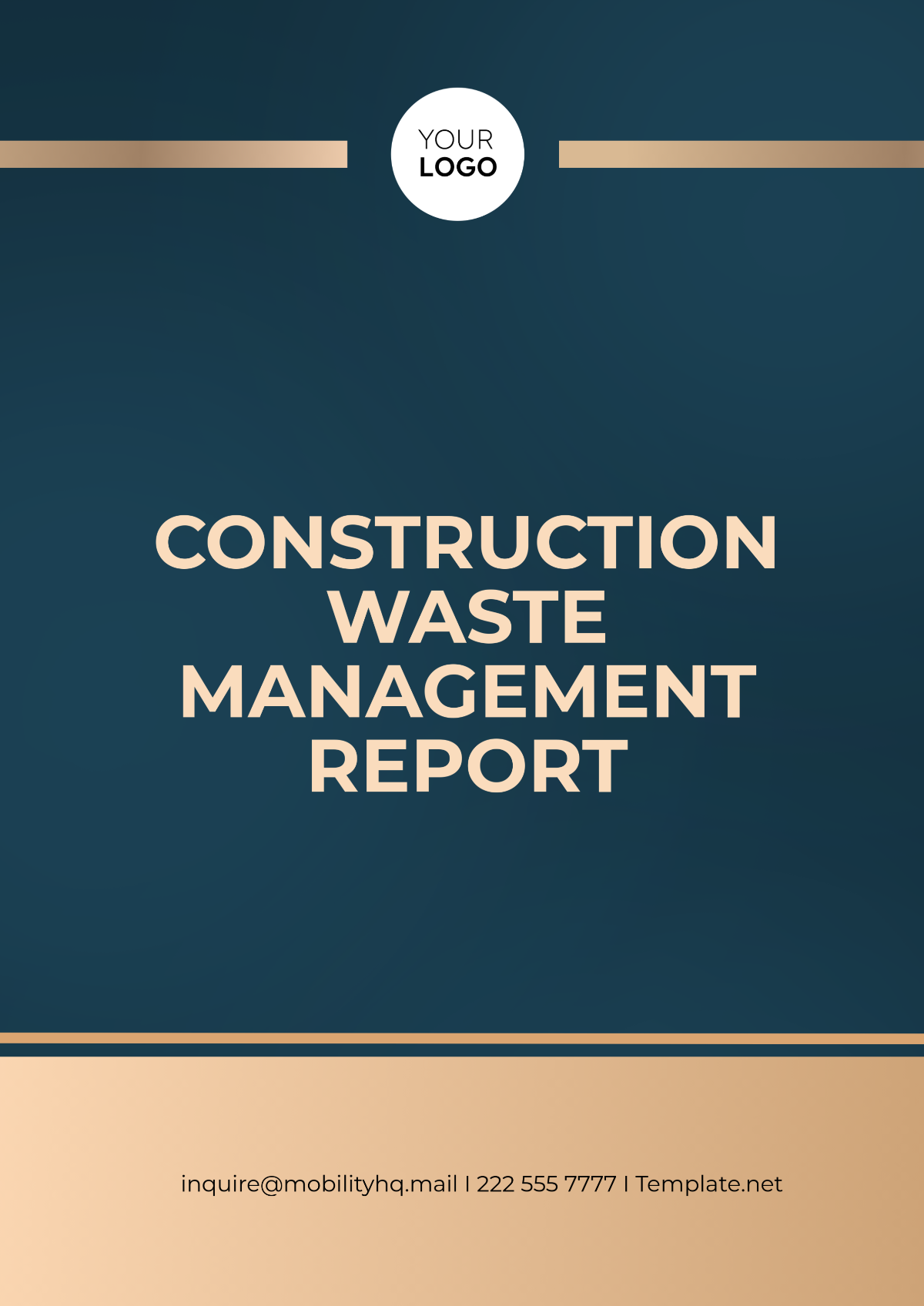 Construction Waste Management Report Template - Edit Online & Download