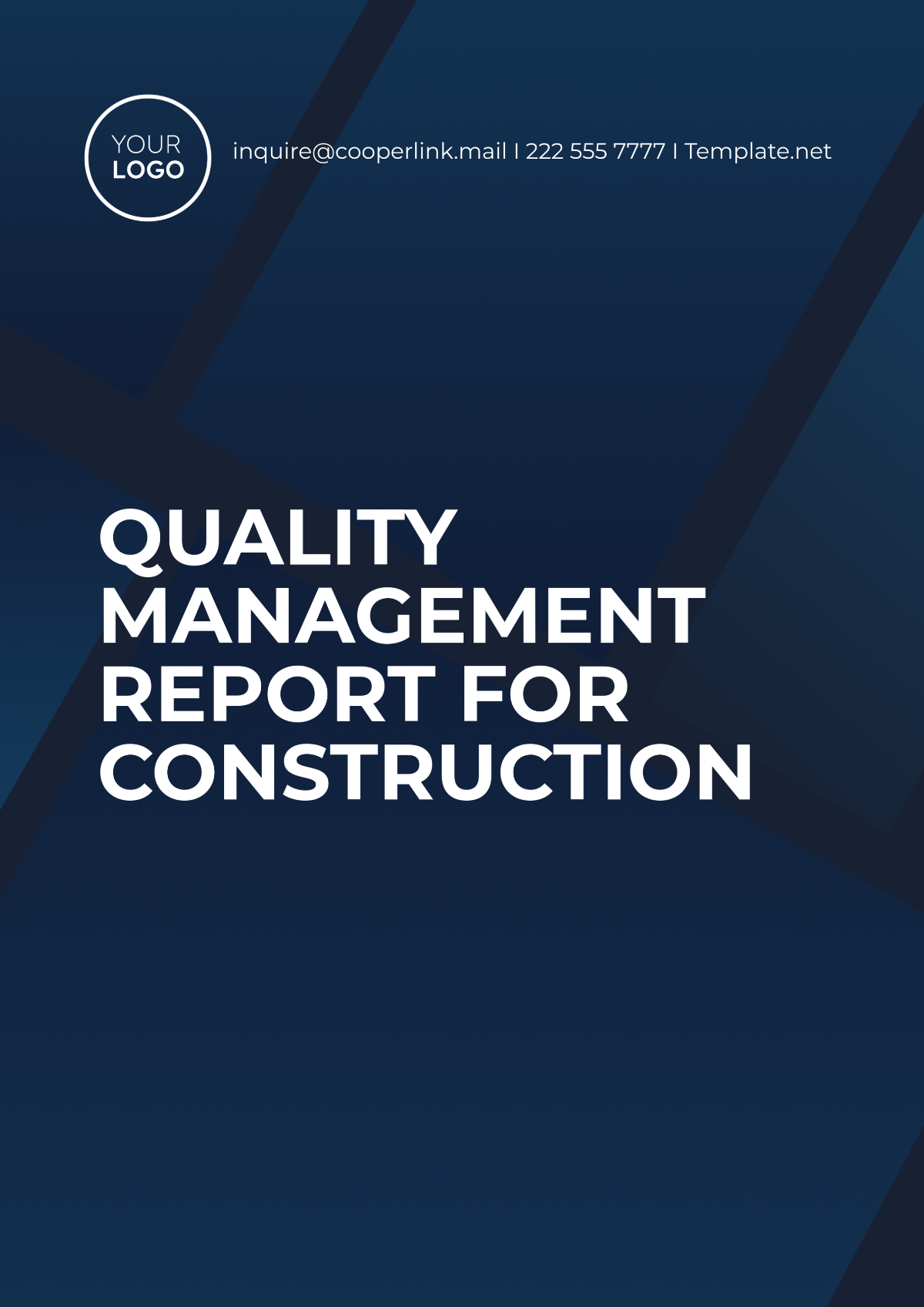 Quality Management Report for Construction Template - Edit Online & Download