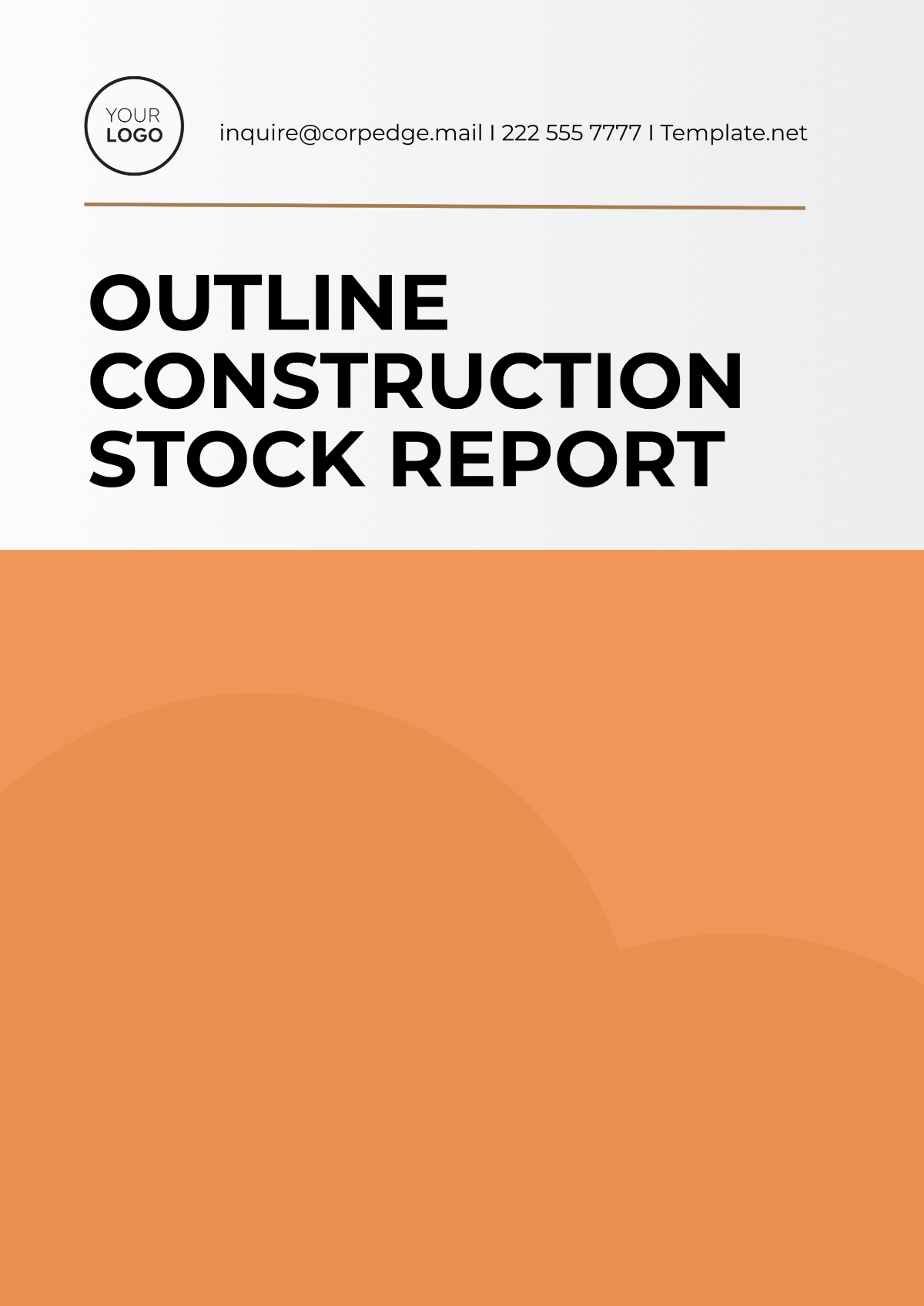 Outline Construction Stock Report Template - Edit Online & Download