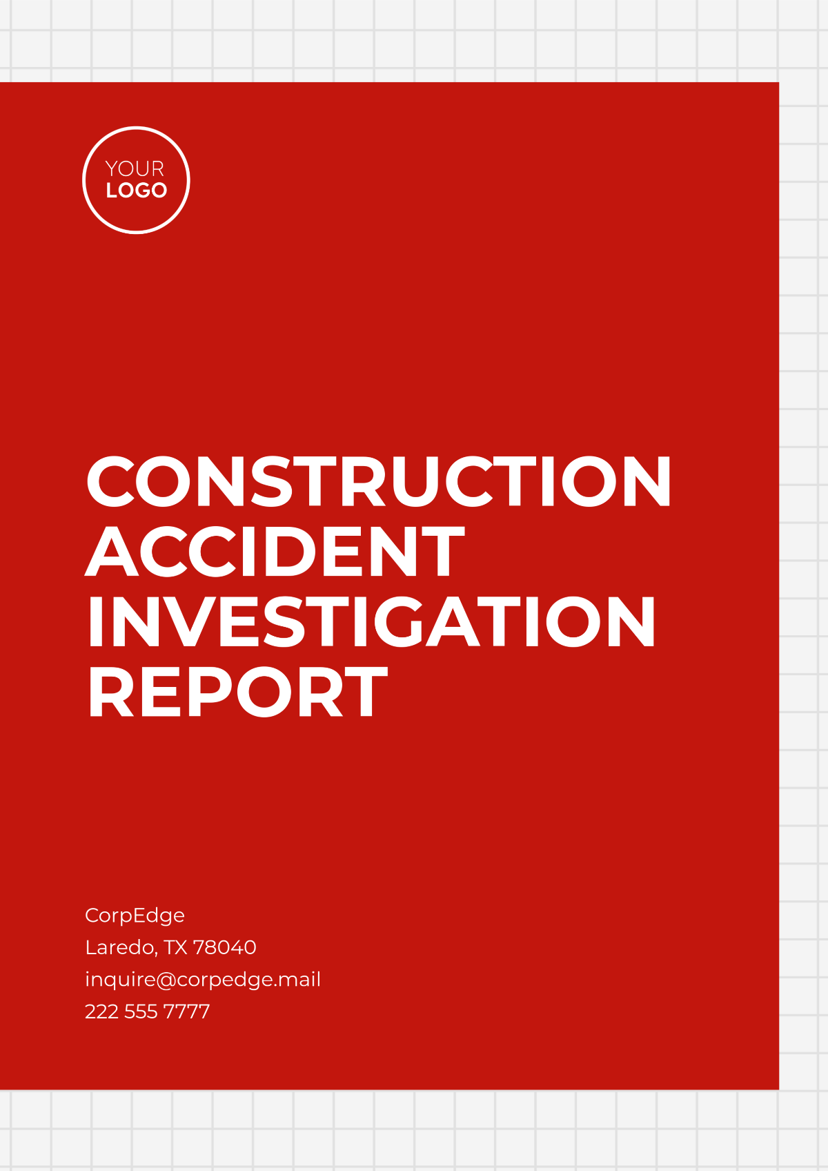 Construction Accident Investigation Report Template - Edit Online & Download