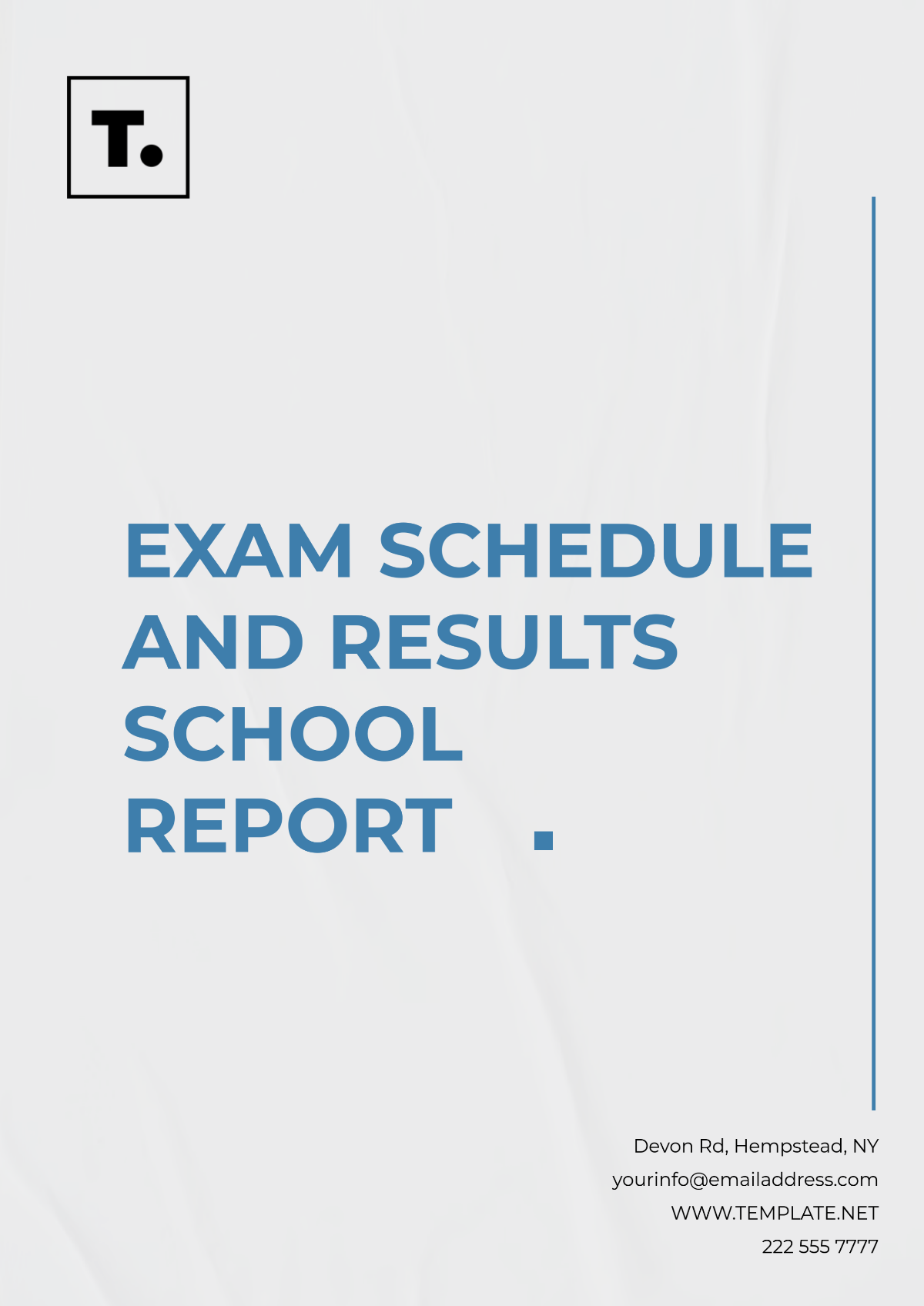 Exam Schedule and Results  School Report Template - Edit Online & Download