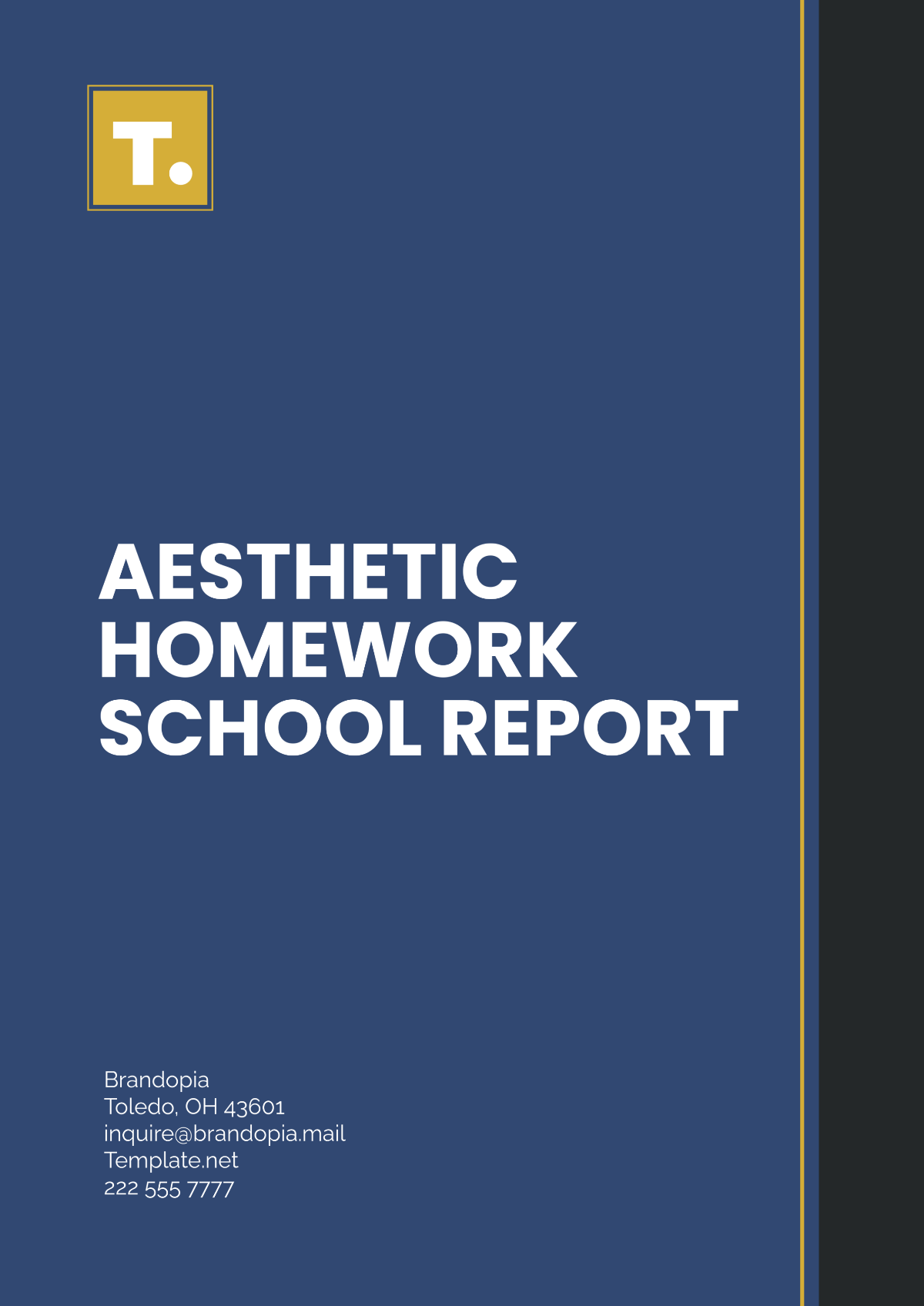 Aesthetic Homework School Report Template - Edit Online & Download