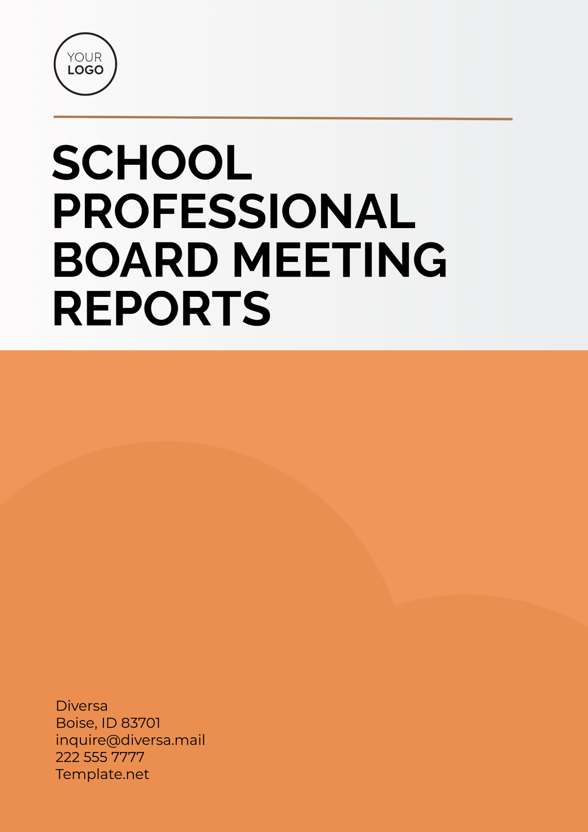 School Professional Board Meeting Reports Template - Edit Online & Download