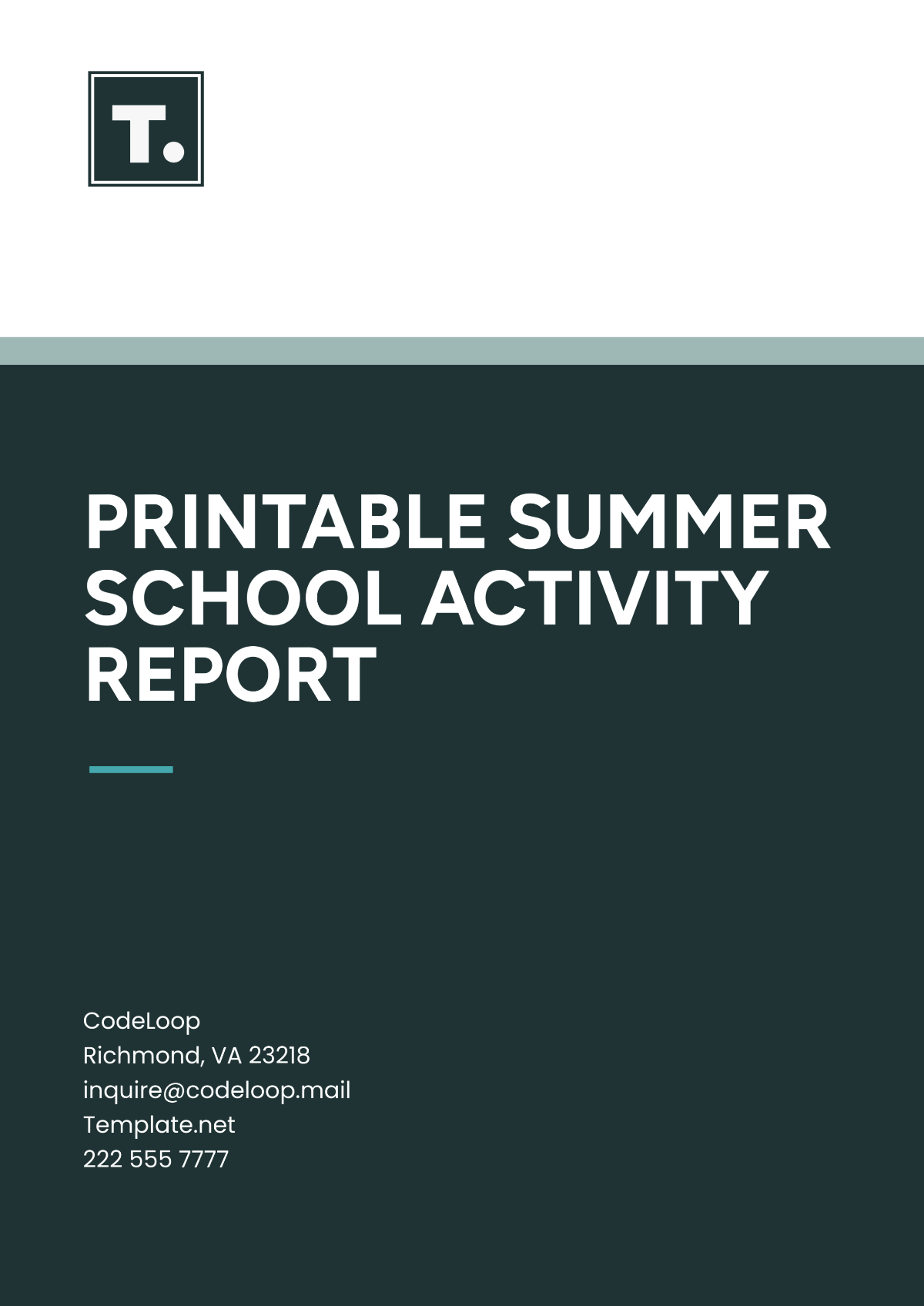 Printable Summer School Activity Report Template - Edit Online & Download