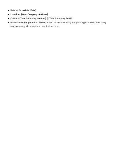 Free Patient Appointment Hourly Schedule Template to Edit Online