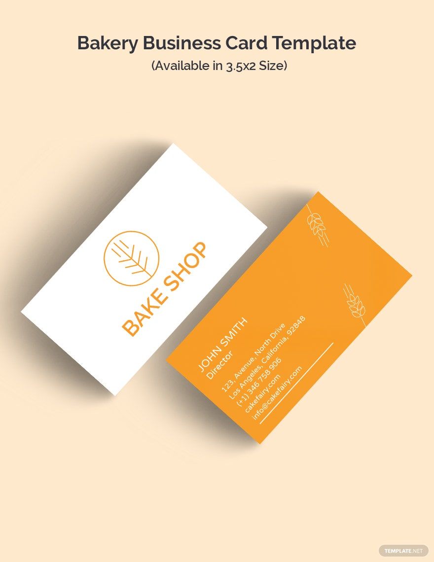 Bakery Business ID Card Template
