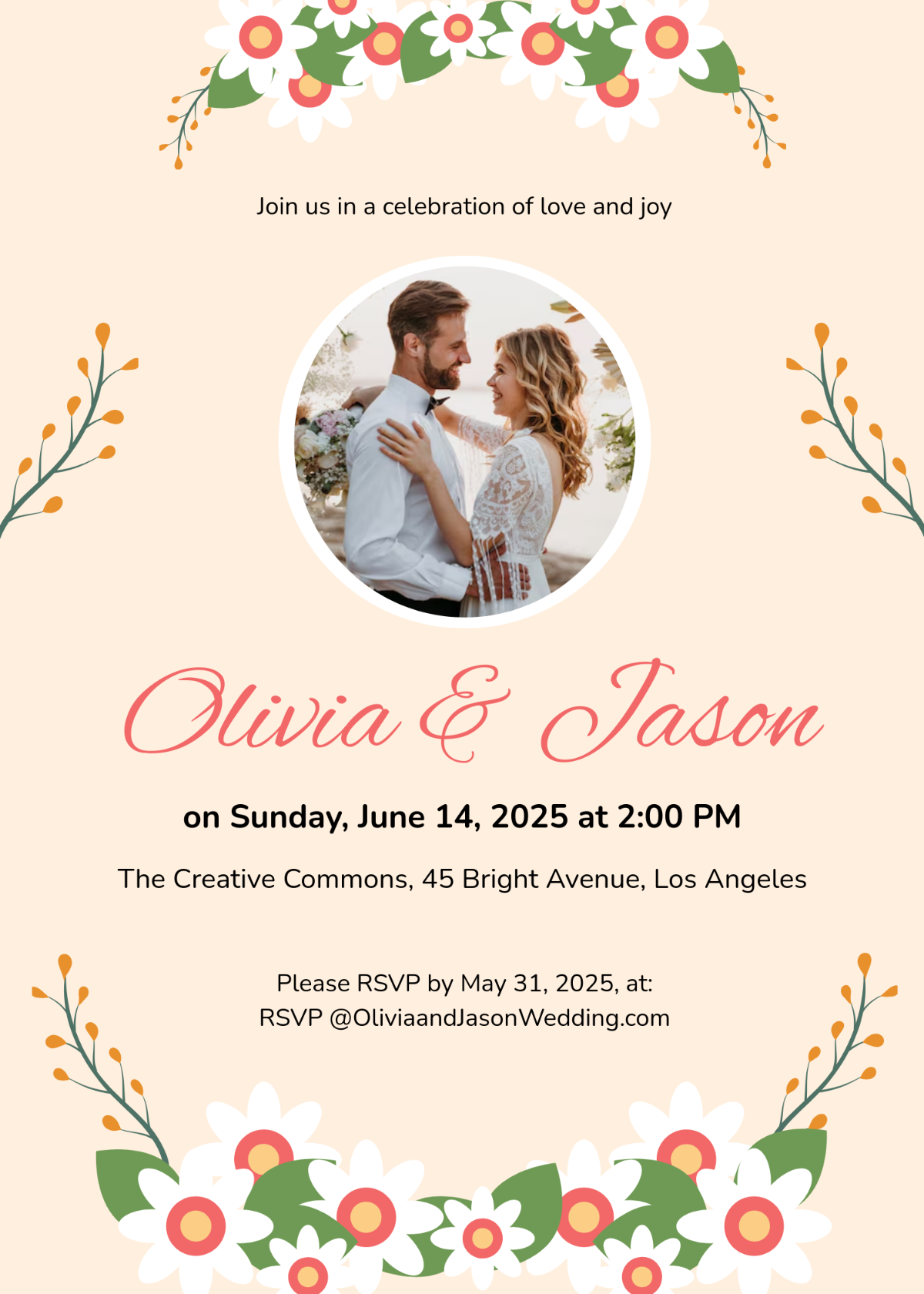 Colorful DIY Wedding Invitation Template - Edit Online & Download