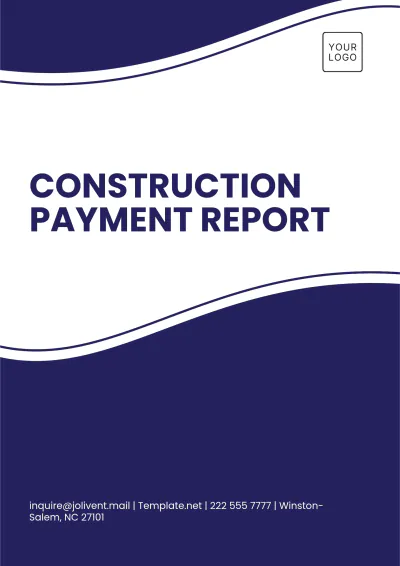 Free Construction Payment Report Template to Edit Online