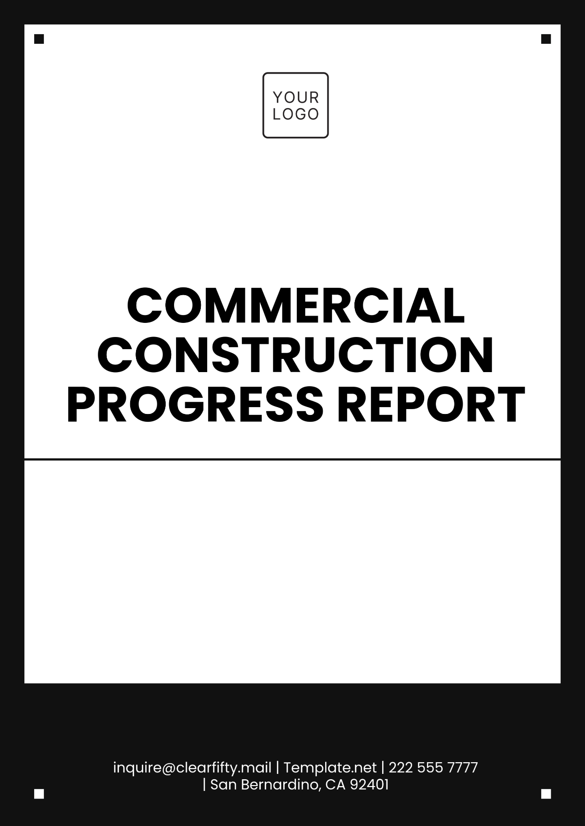 Commercial Construction Progress Report Template - Edit Online & Download