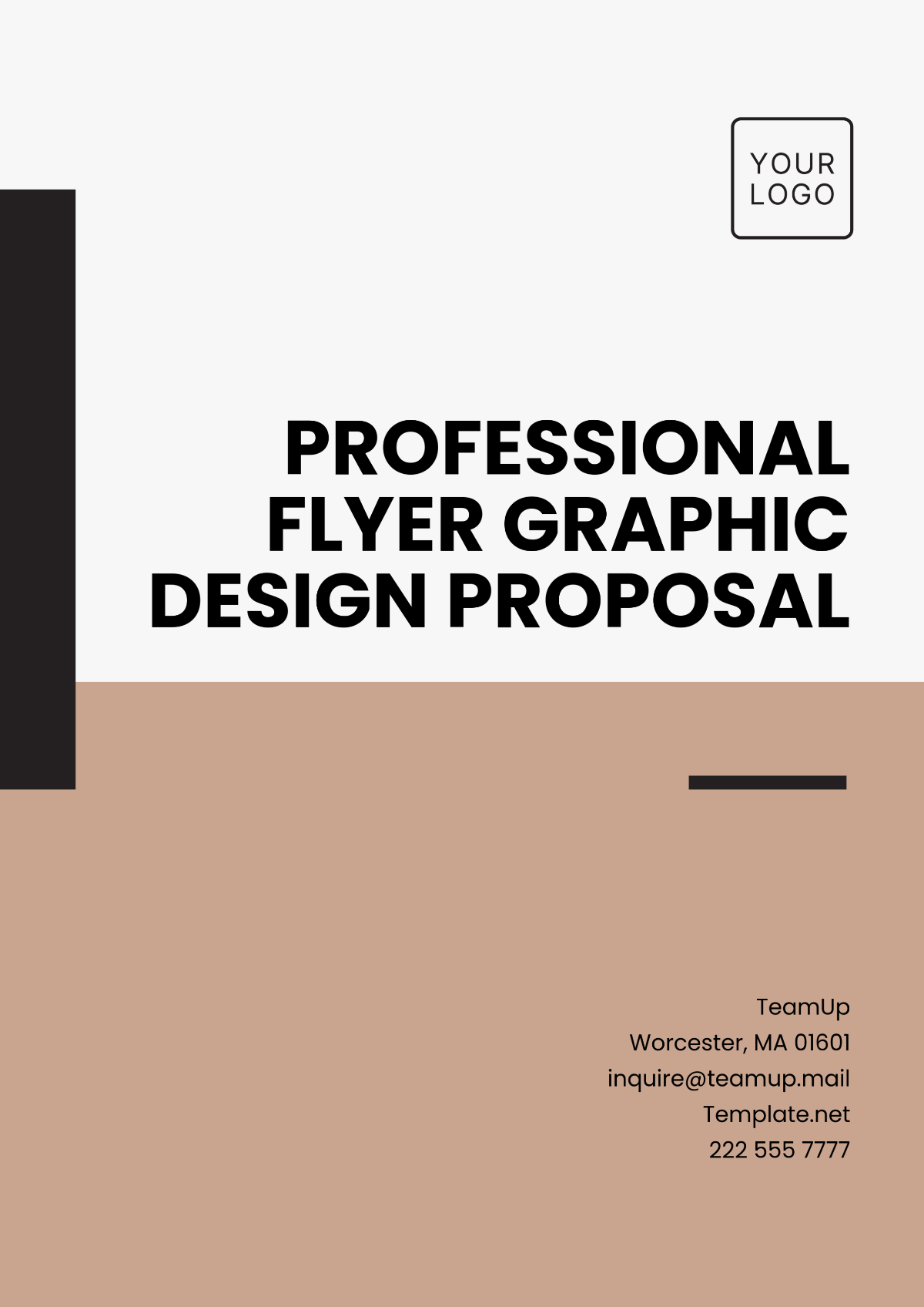 Professional Flyer Graphic Design Proposal Template - Edit Online & Download