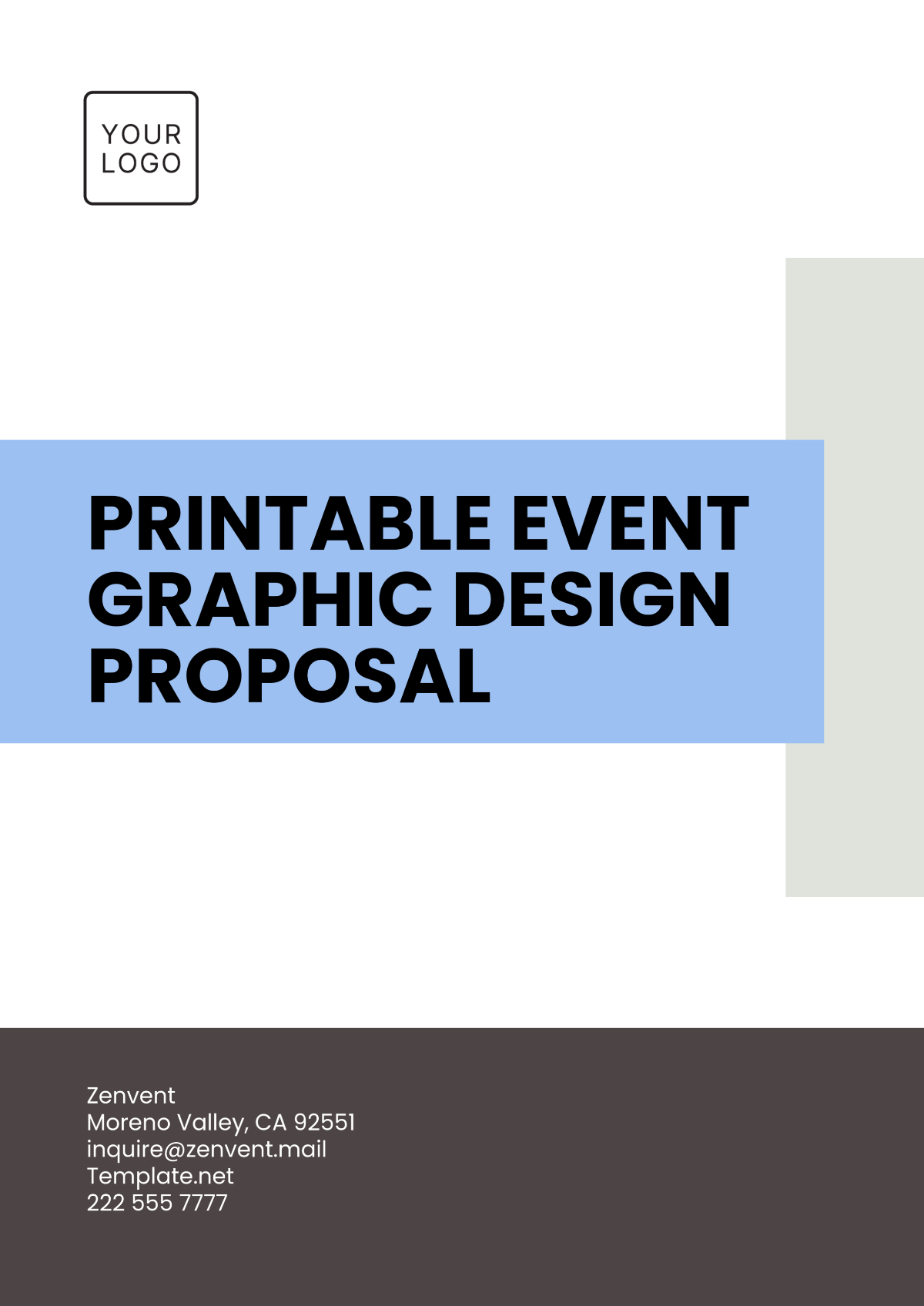 Printable Event Graphic Design Proposal Template - Edit Online & Download