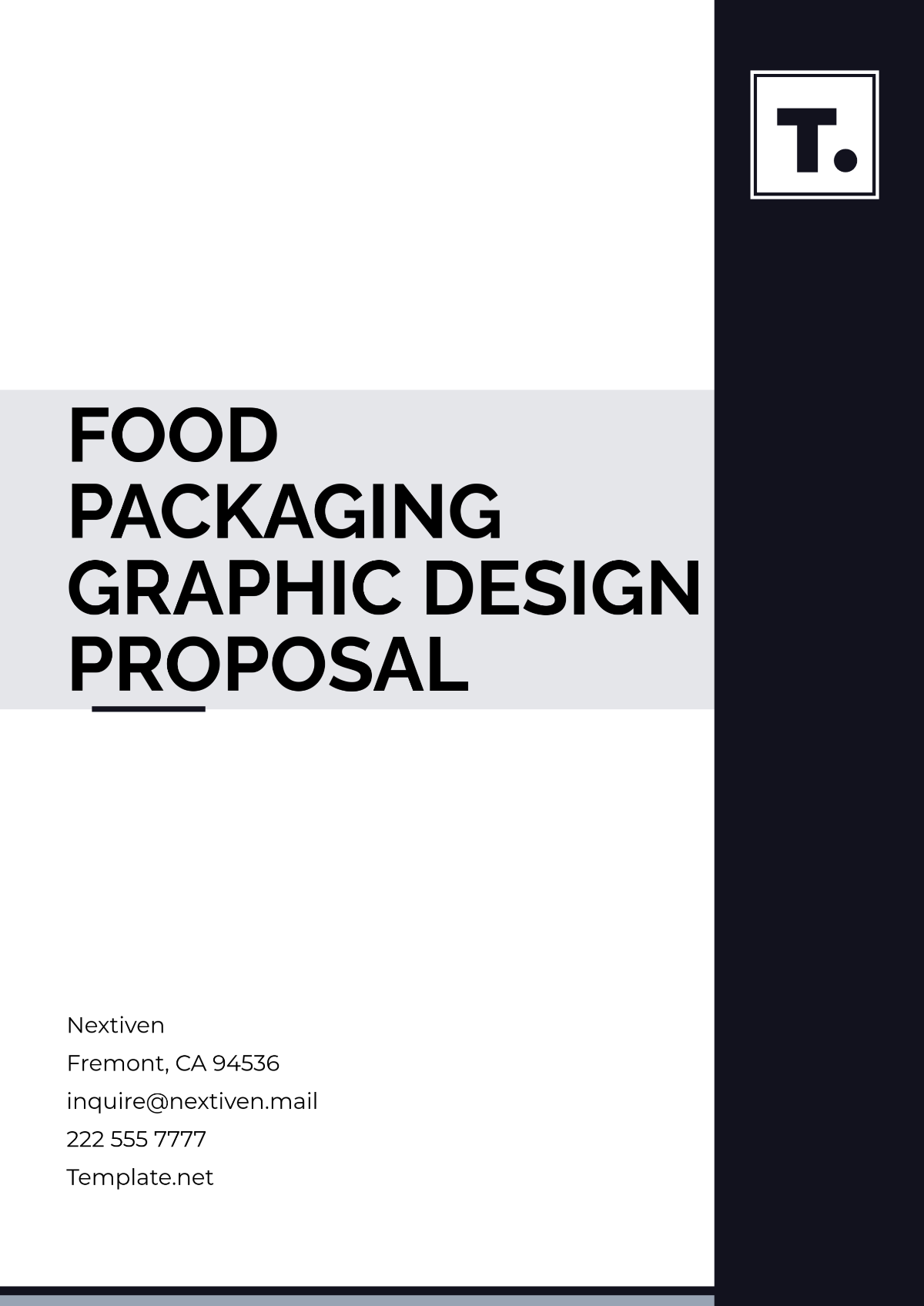 Food Packaging Graphic  Design Proposal Template - Edit Online & Download