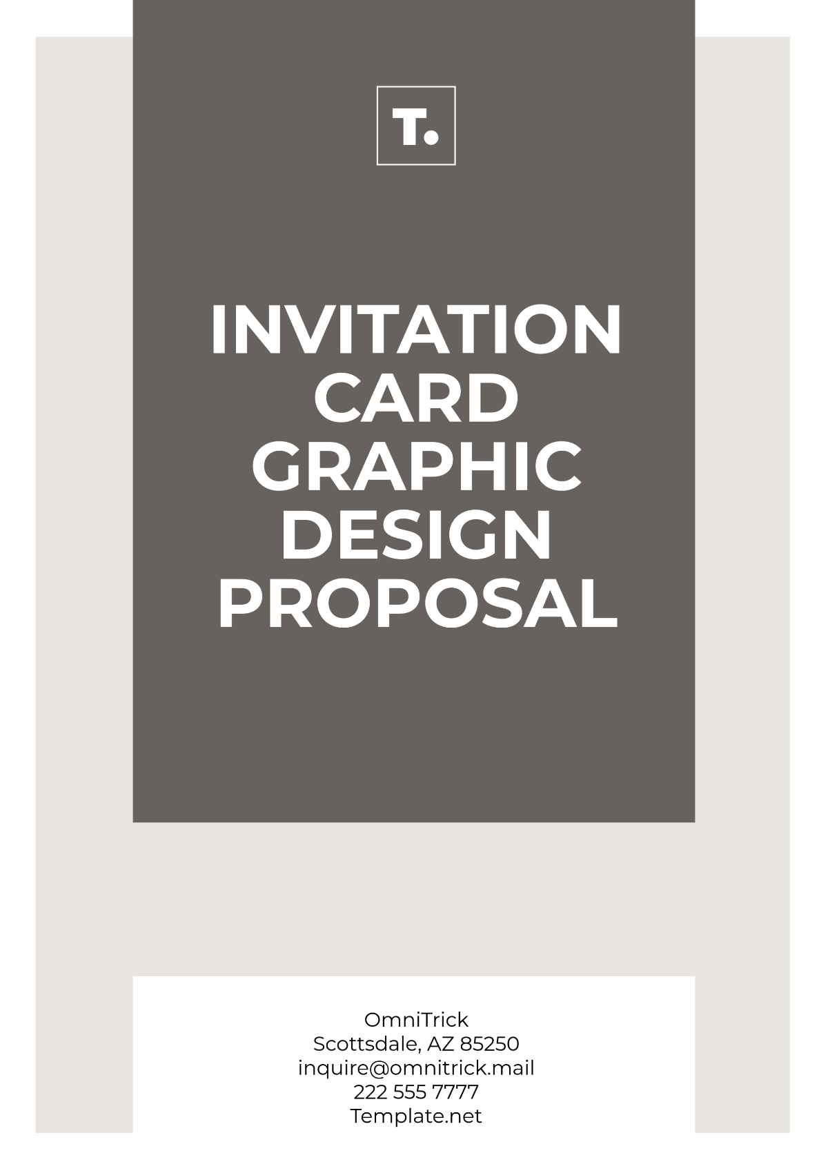 Invitation Card Graphic Design Proposal Template - Edit Online & Download