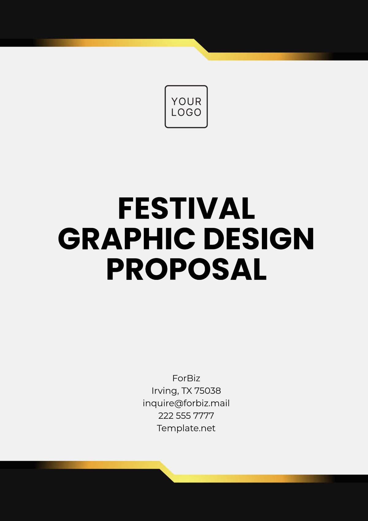 Festival Graphic Design Proposal Template - Edit Online & Download