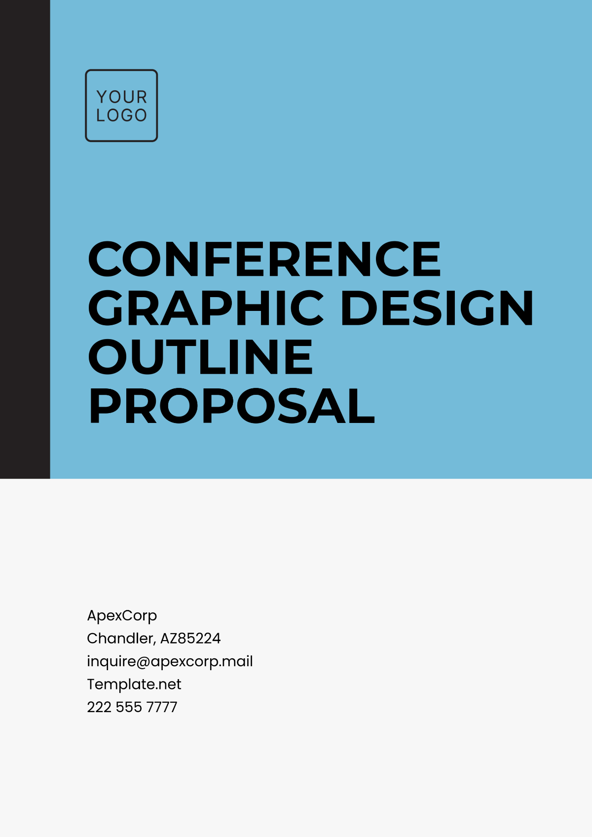 Conference Graphic Design Outline Proposal Template - Edit Online & Download