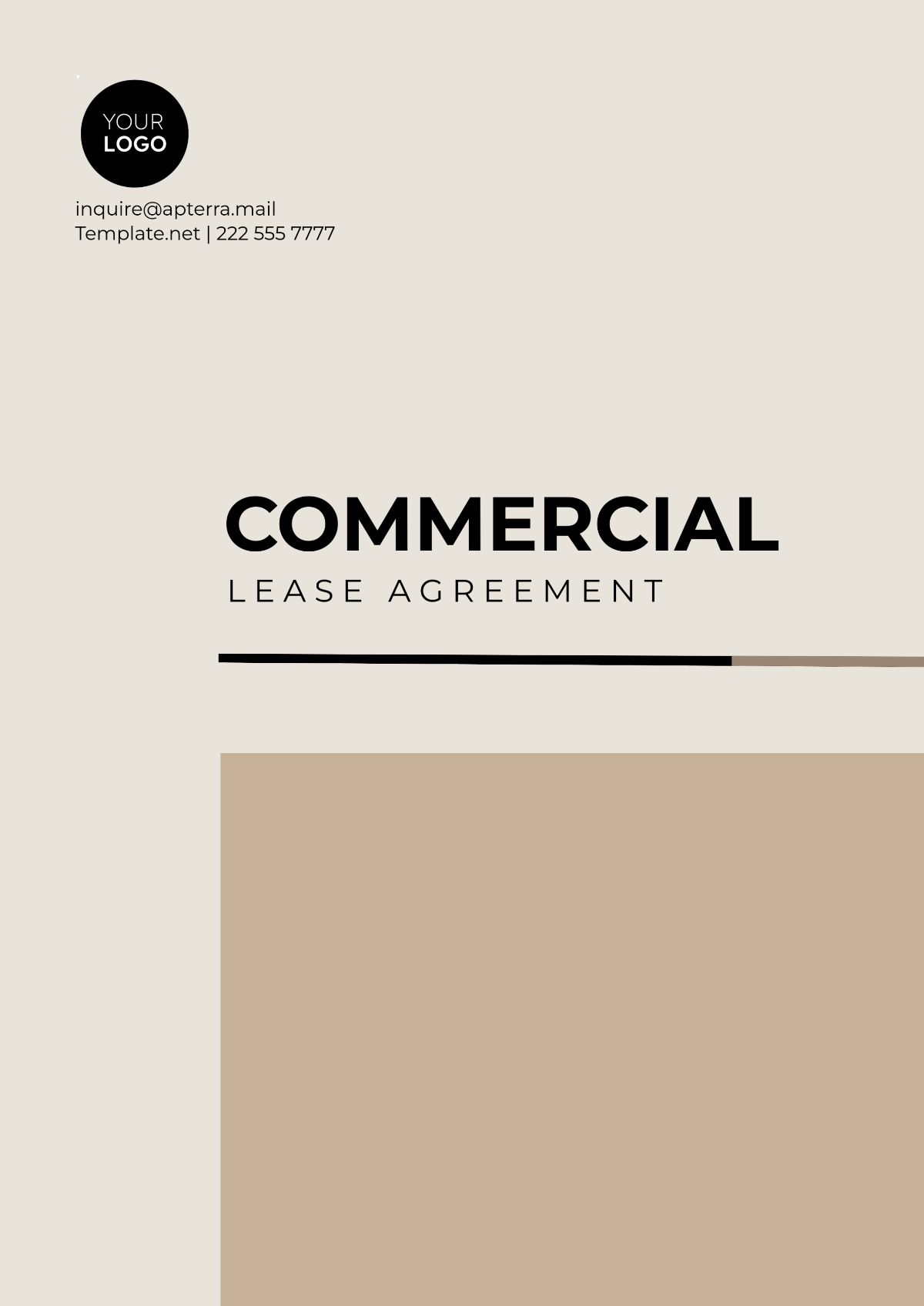 Free Commercial Lease Agreement Template